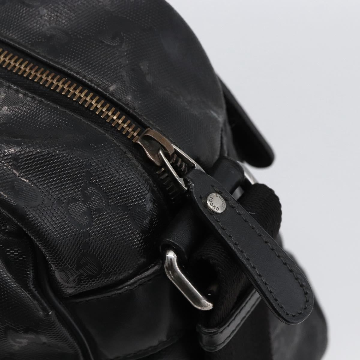 Gucci Zip Messenger Gg Imprime Black Canvas Shoulder Bag Bag (Pre-Owned)