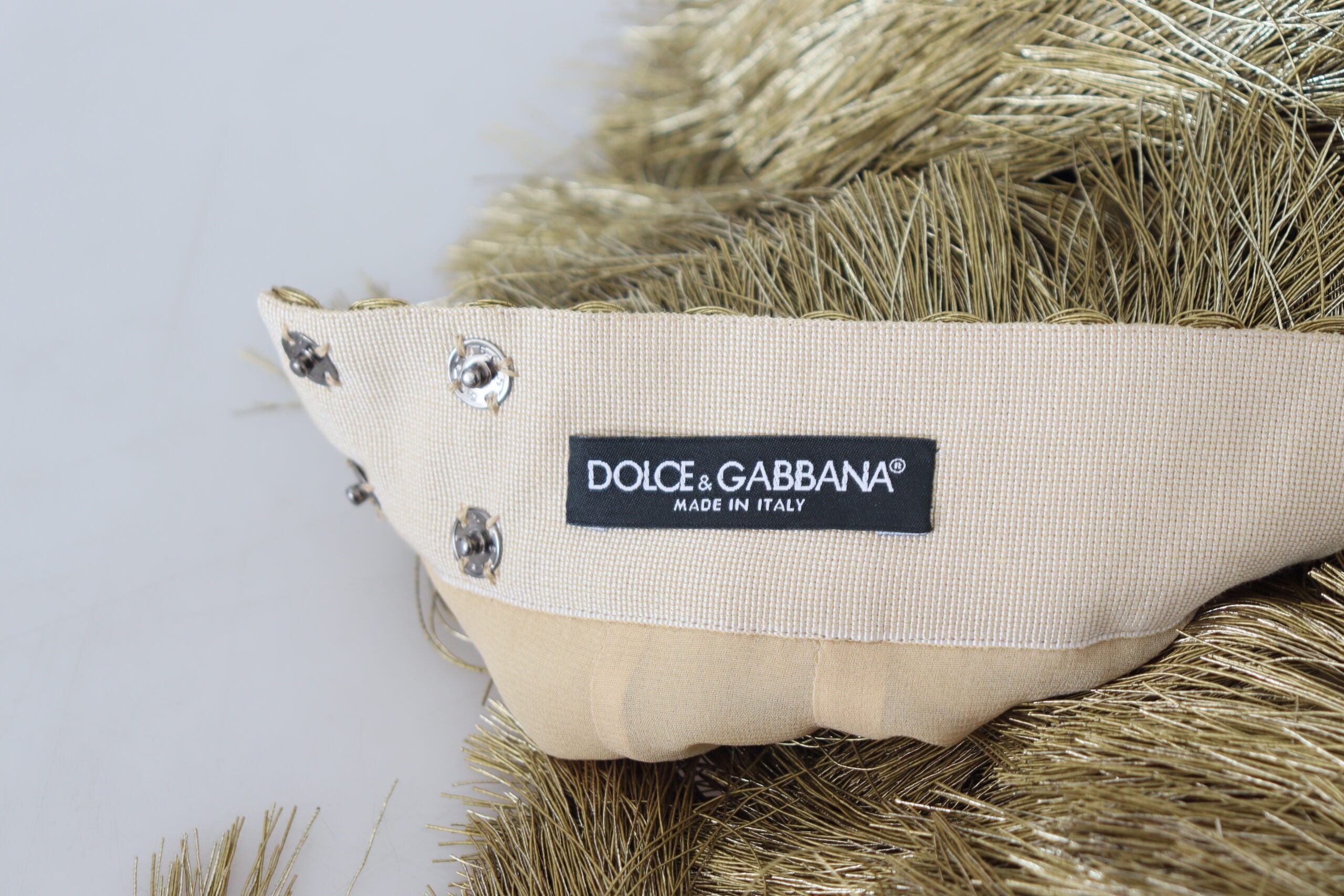 Dolce & Gabbana Golden High Waist Tiered Midi Women's Skirt