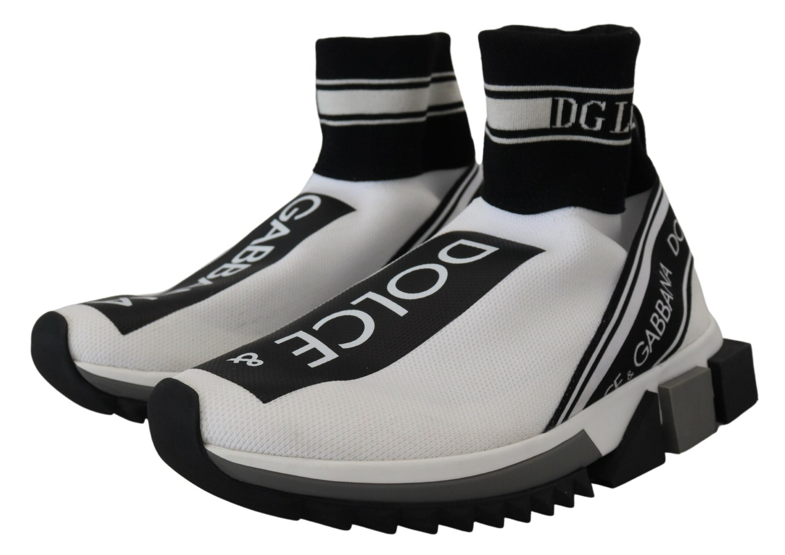Dolce & Gabbana Chic Black and White Sorrento Slip-On Women's Sneakers