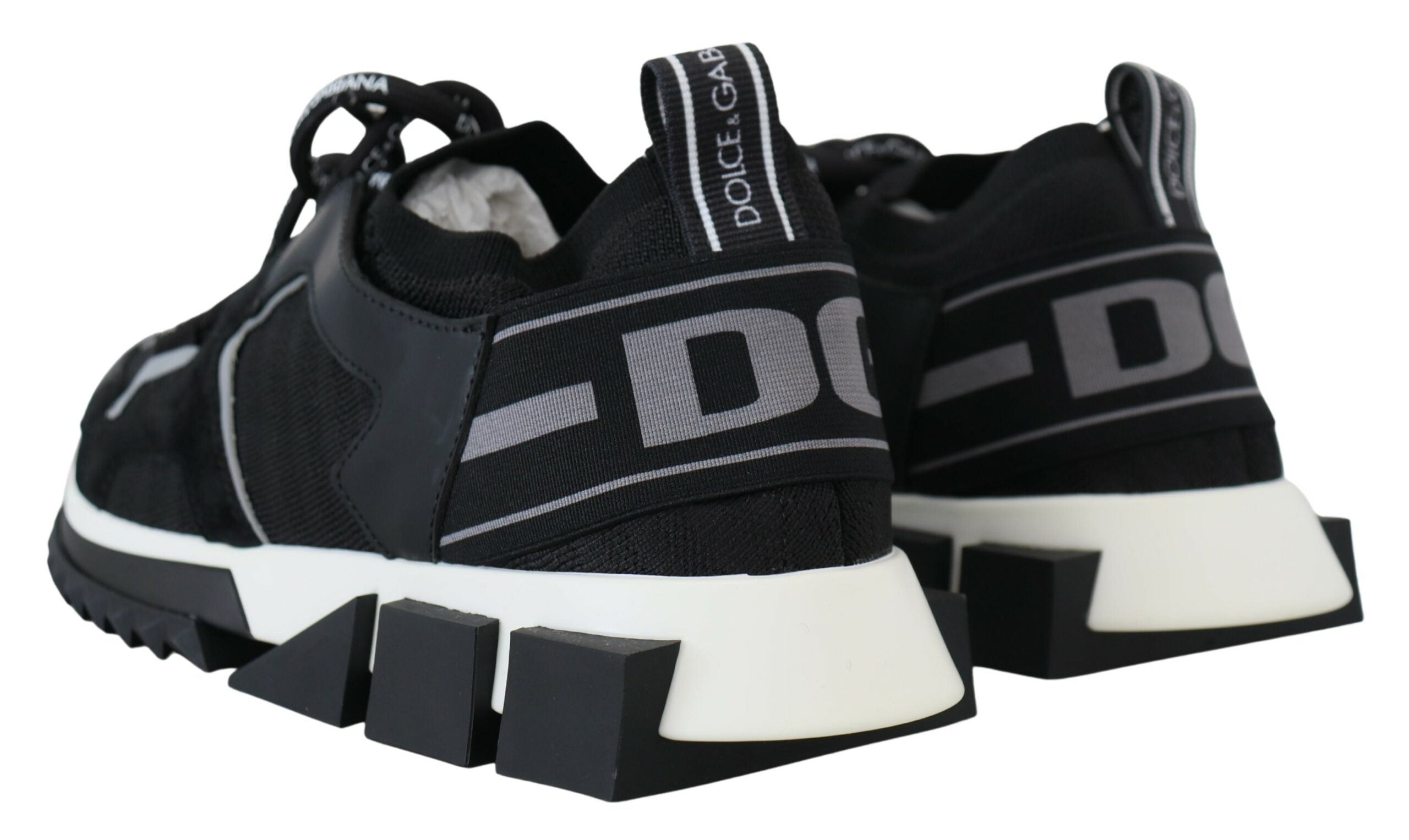 Dolce & Gabbana Black Mesh Sorrento Trekking Sneakers Women's Shoes