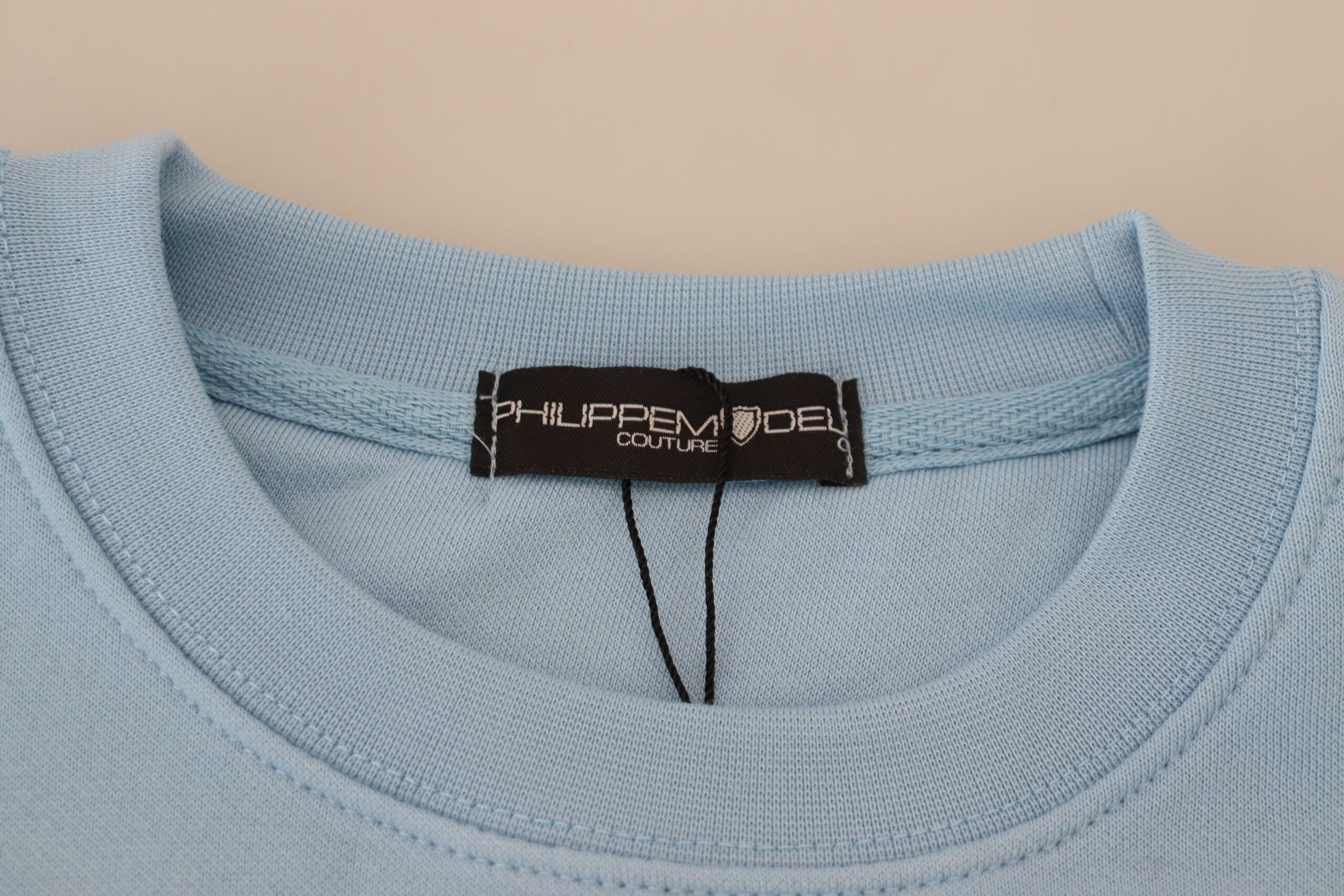 Philippe Model Light Blue Logo Printed Long Sleeves Women's Sweater
