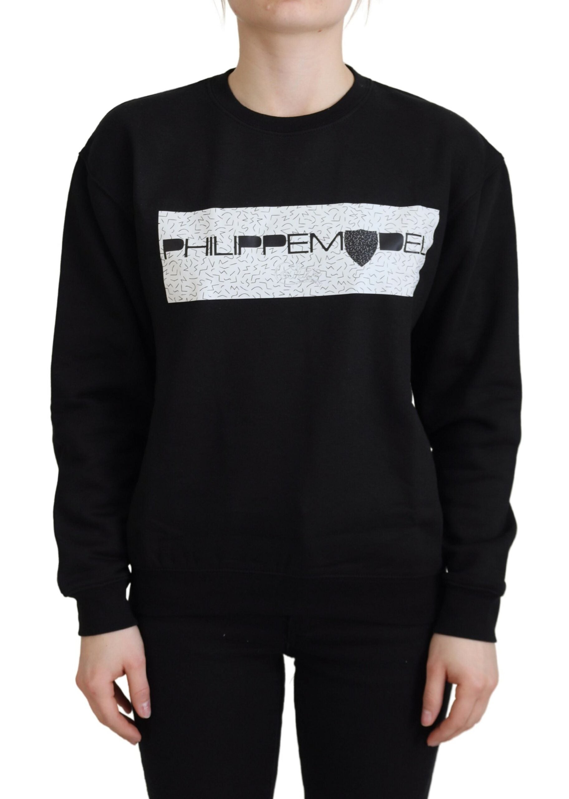 Philippe Model Black Printed Long Sleeves Pullover Women's Sweater