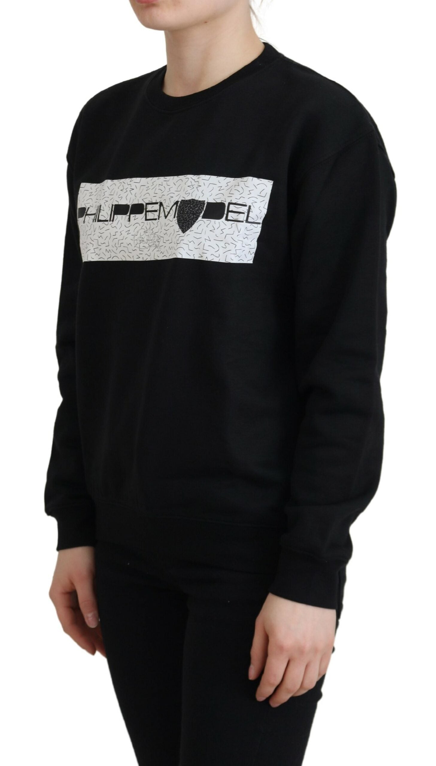 Philippe Model Black Printed Long Sleeves Pullover Women's Sweater