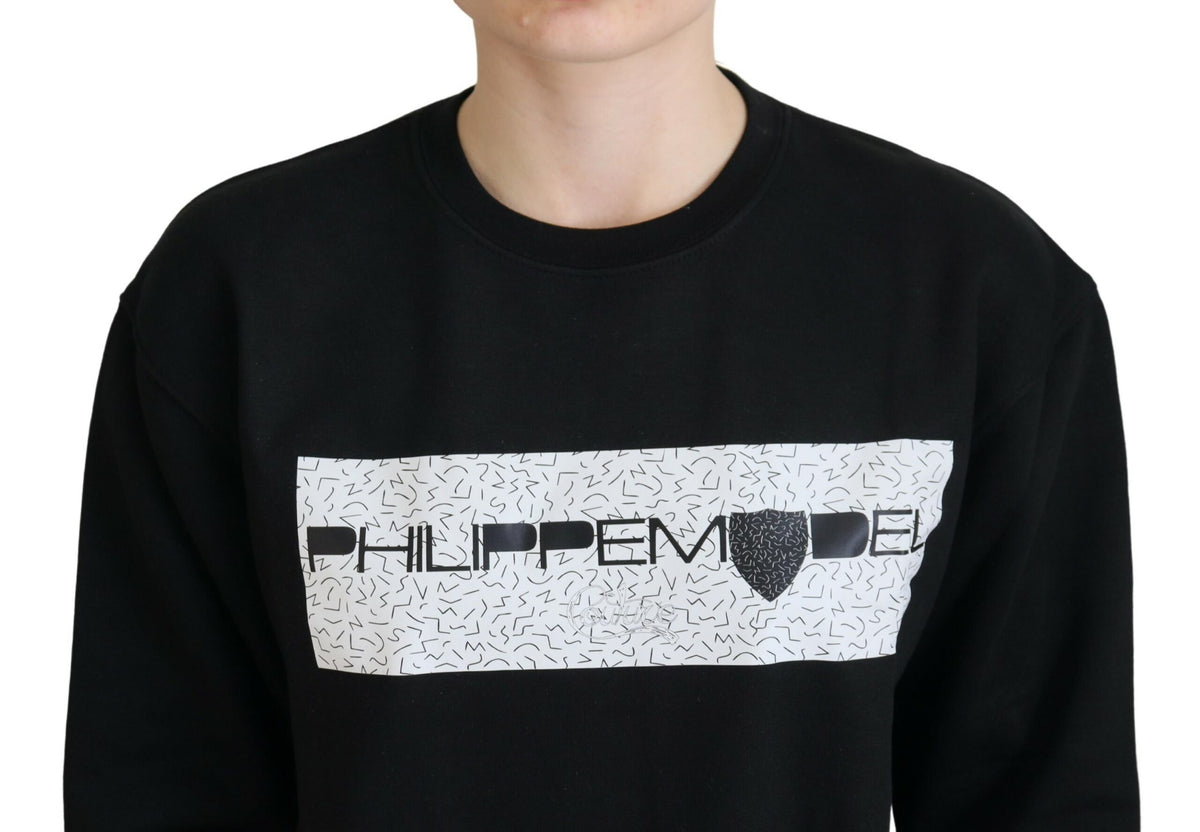 Philippe Model Black Printed Long Sleeves Pullover Women's Sweater