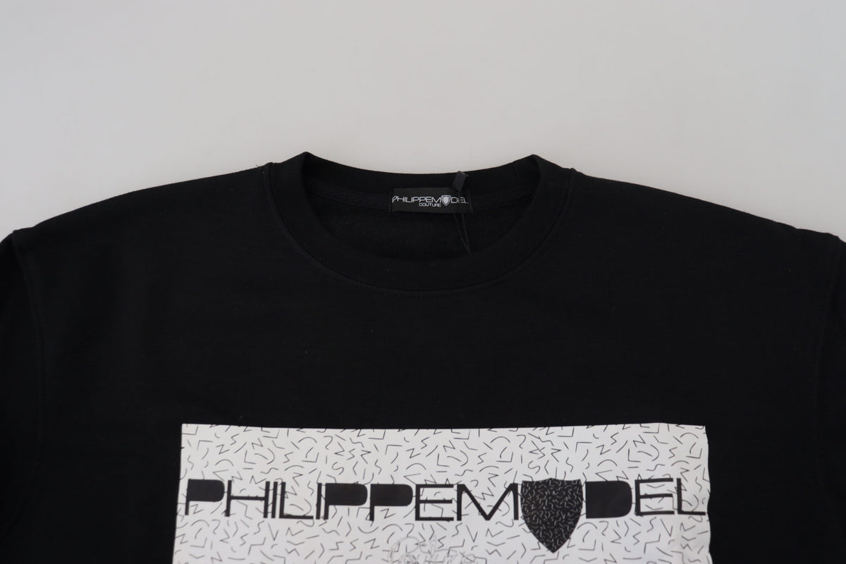 Philippe Model Black Printed Long Sleeves Pullover Women's Sweater