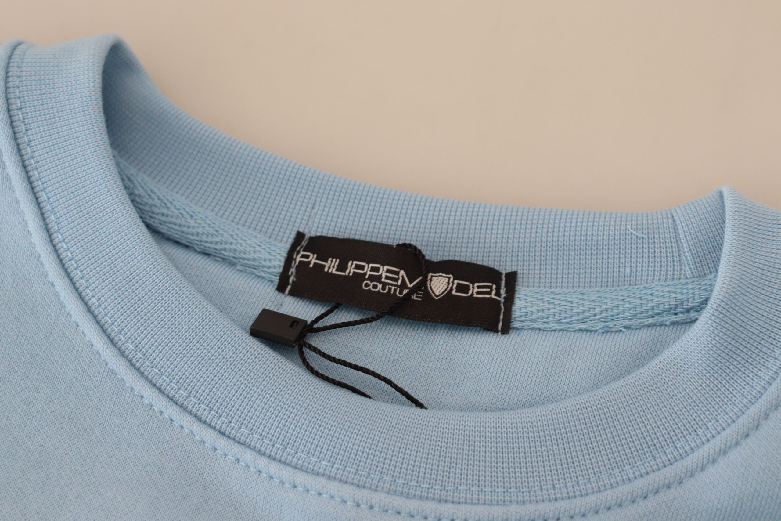 Philippe Model Light Blue Logo Printed Long Sleeves Women's Sweater