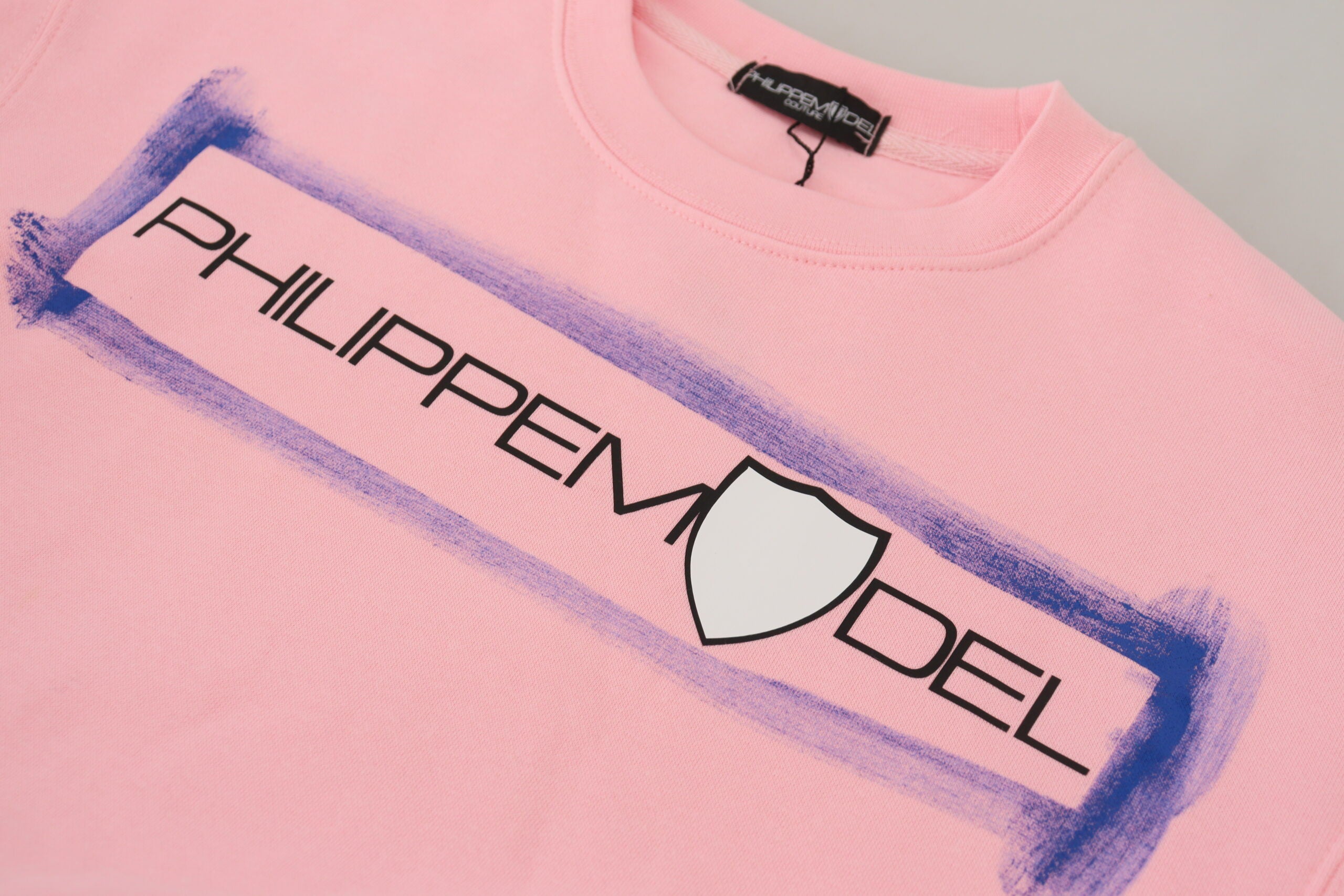 Philippe Model Pink Printed Long Sleeves Pullover Women's Sweater