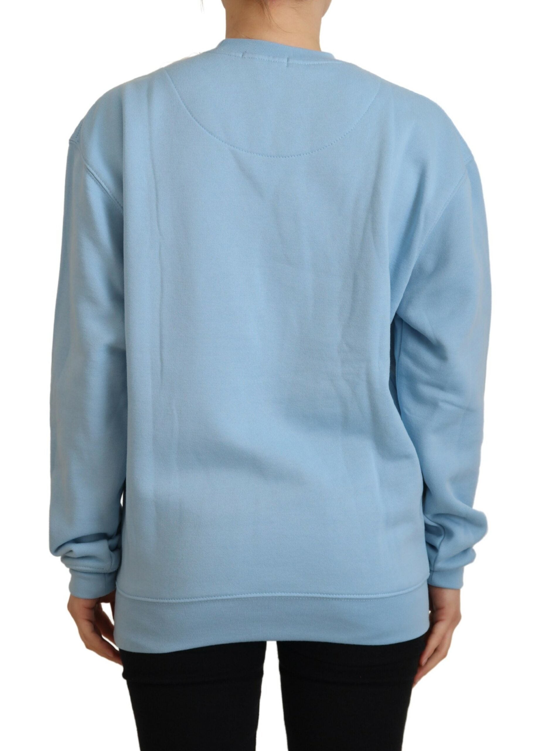 Philippe Model Light Blue Logo Printed Long Sleeves Women's Sweater