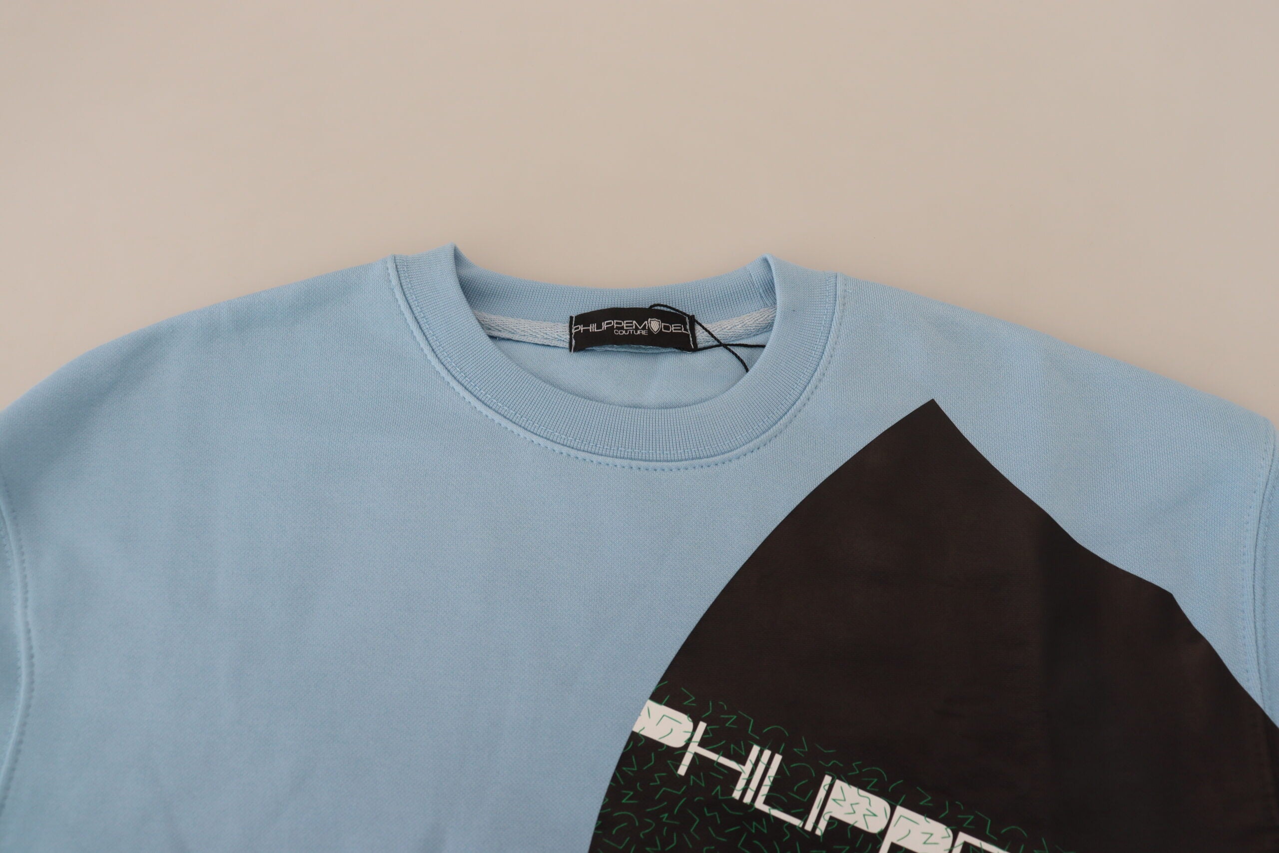 Philippe Model Light Blue Logo Printed Long Sleeves Women's Sweater