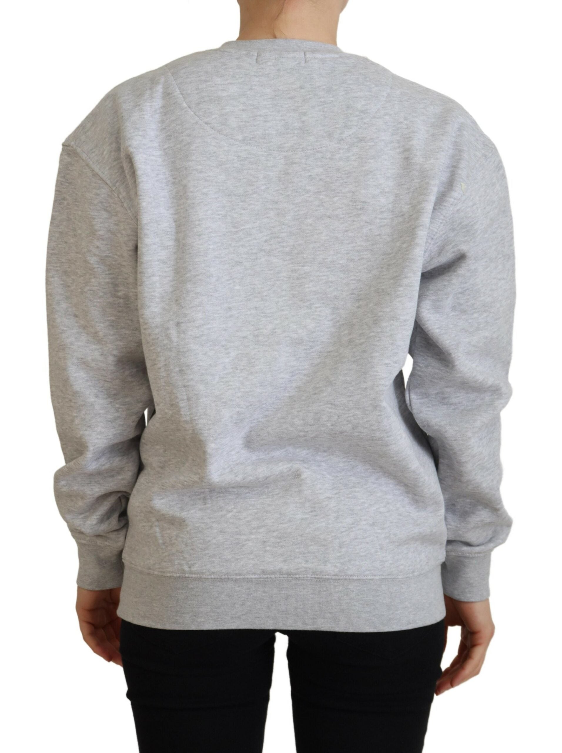 Philippe Model Gray Printed Long Sleeves Pullover Women's Sweater