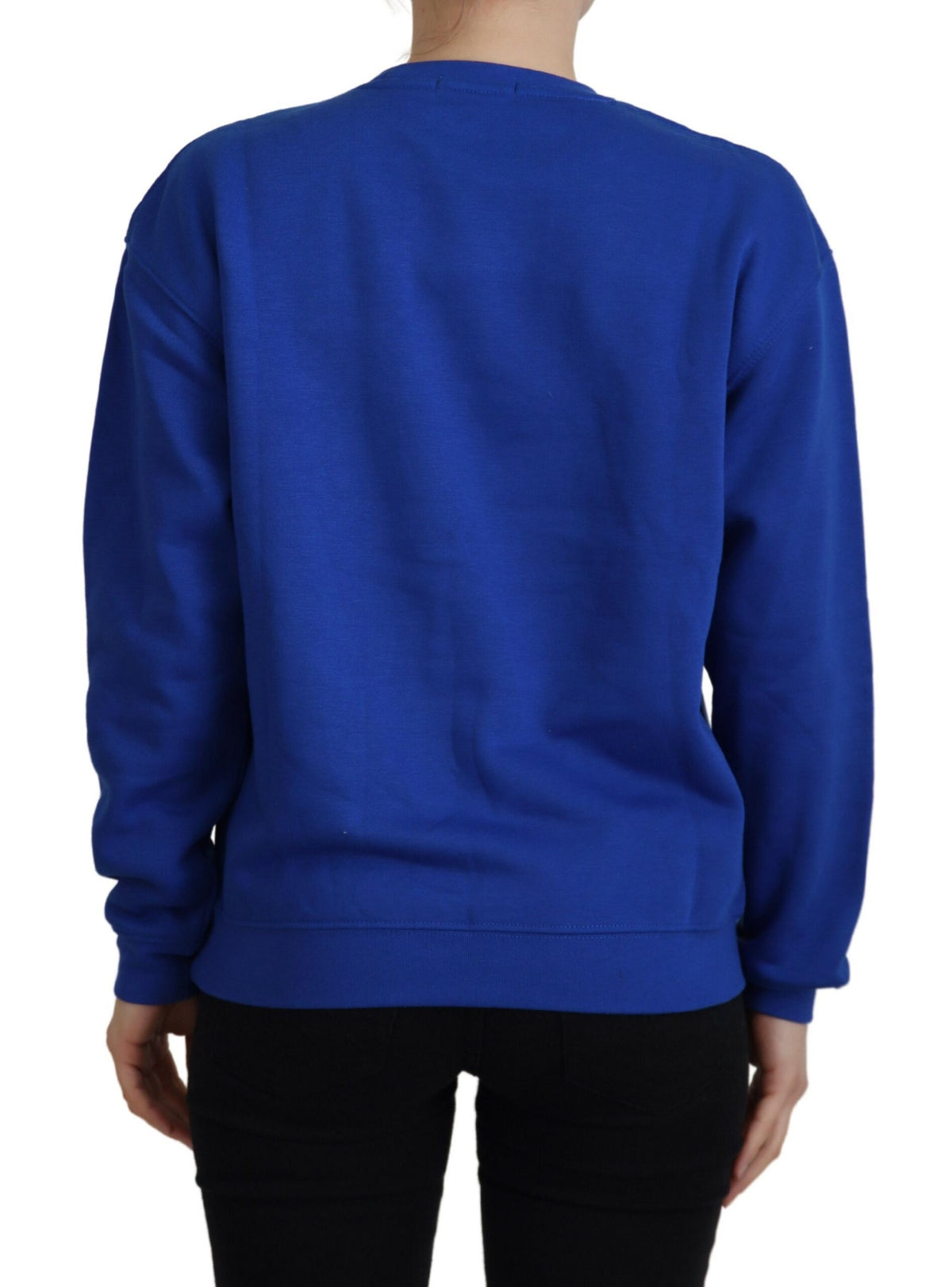 Philippe Model Blue Printed Long Sleeves Pullover Women's Sweater