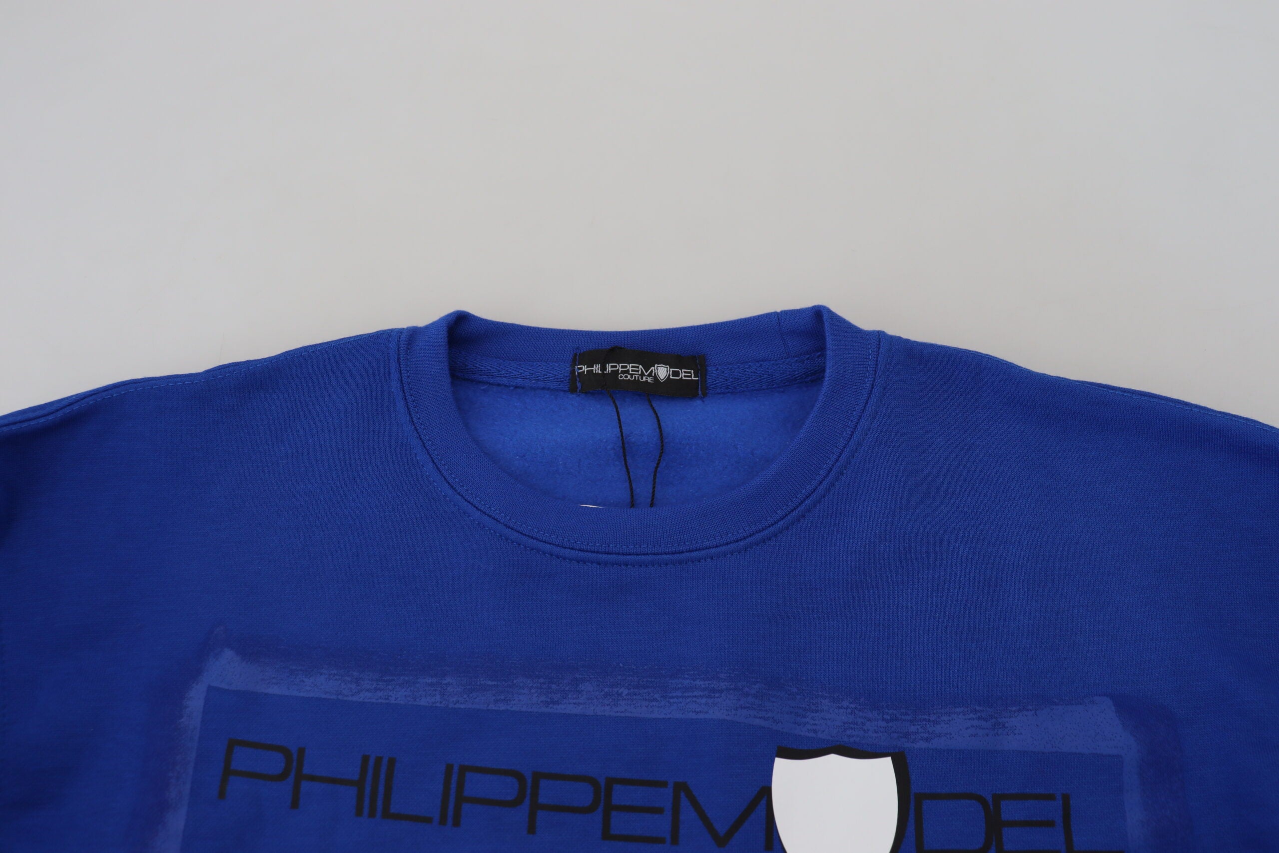 Philippe Model Blue Printed Long Sleeves Pullover Women's Sweater