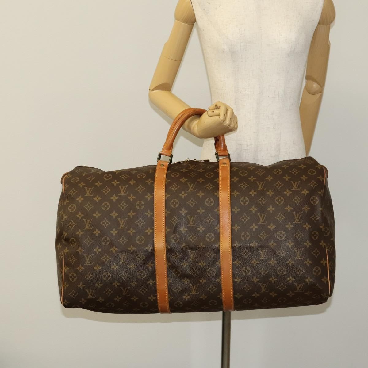 Louis Vuitton Keepall Monogram Canvas Brown Canvas Travel Bag Bag (Pre-Owned)