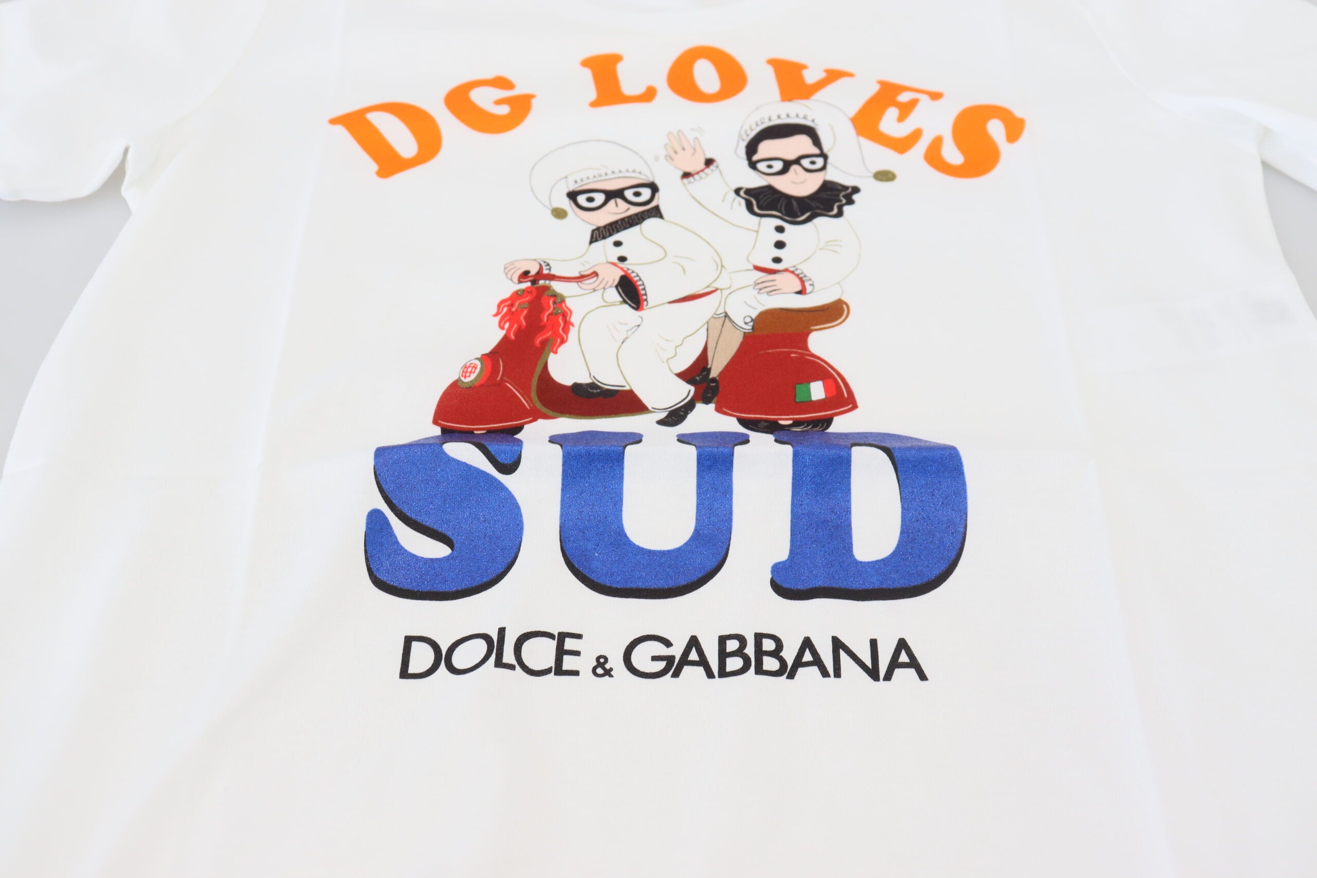 Dolce & Gabbana White Cotton DG Loves SUD Women's T-shirt