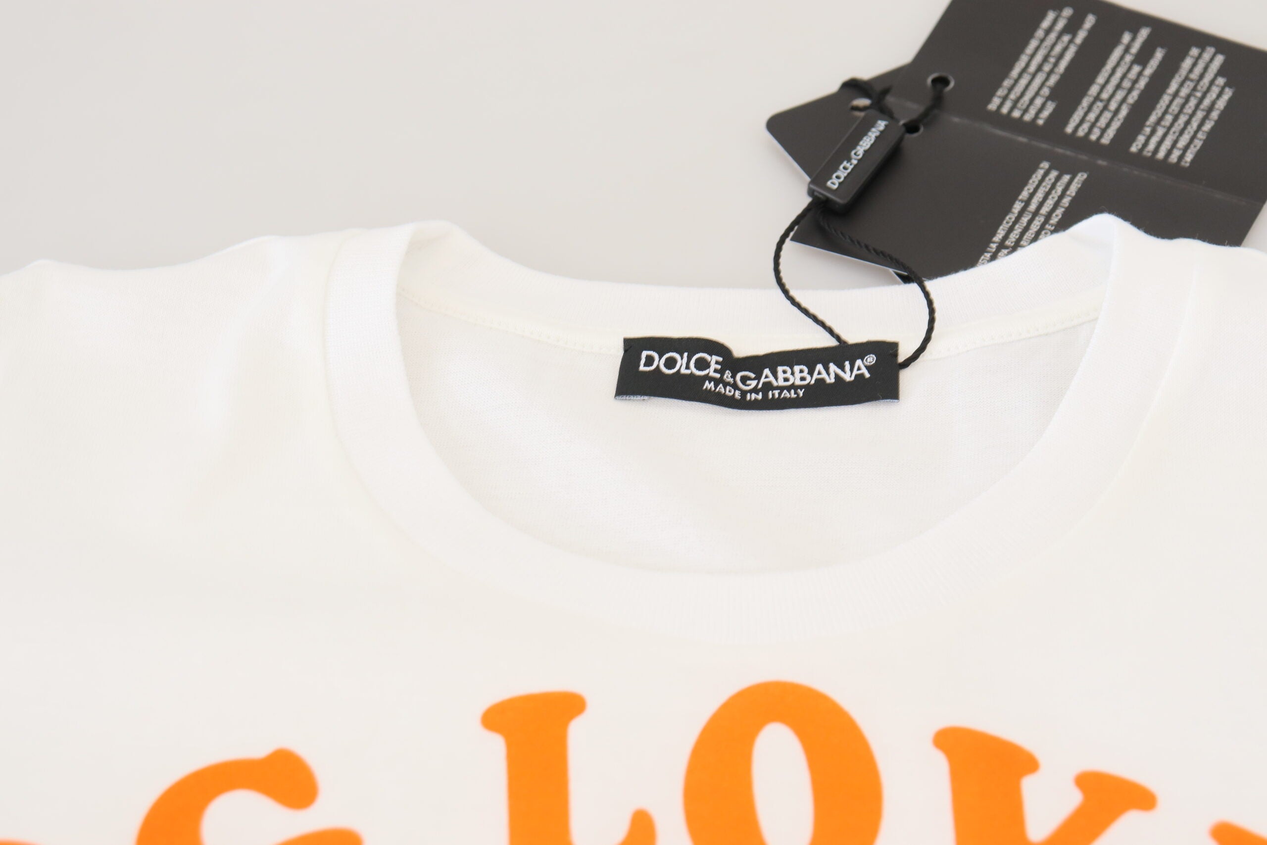Dolce & Gabbana White Cotton DG Loves SUD Women's T-shirt