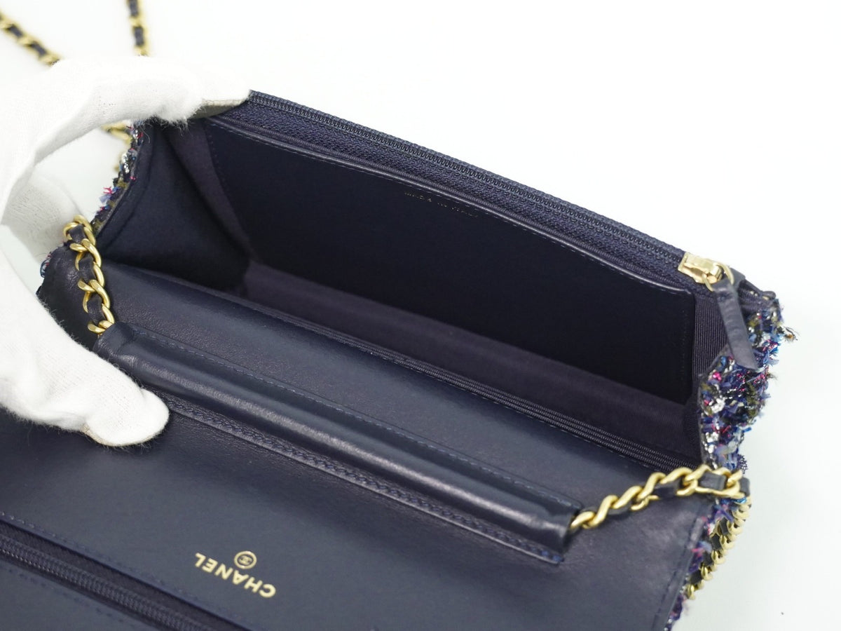 Chanel Wallet On Chain Tweed Multicolour Tweed Shoulder Bag Bag (Pre-Owned)