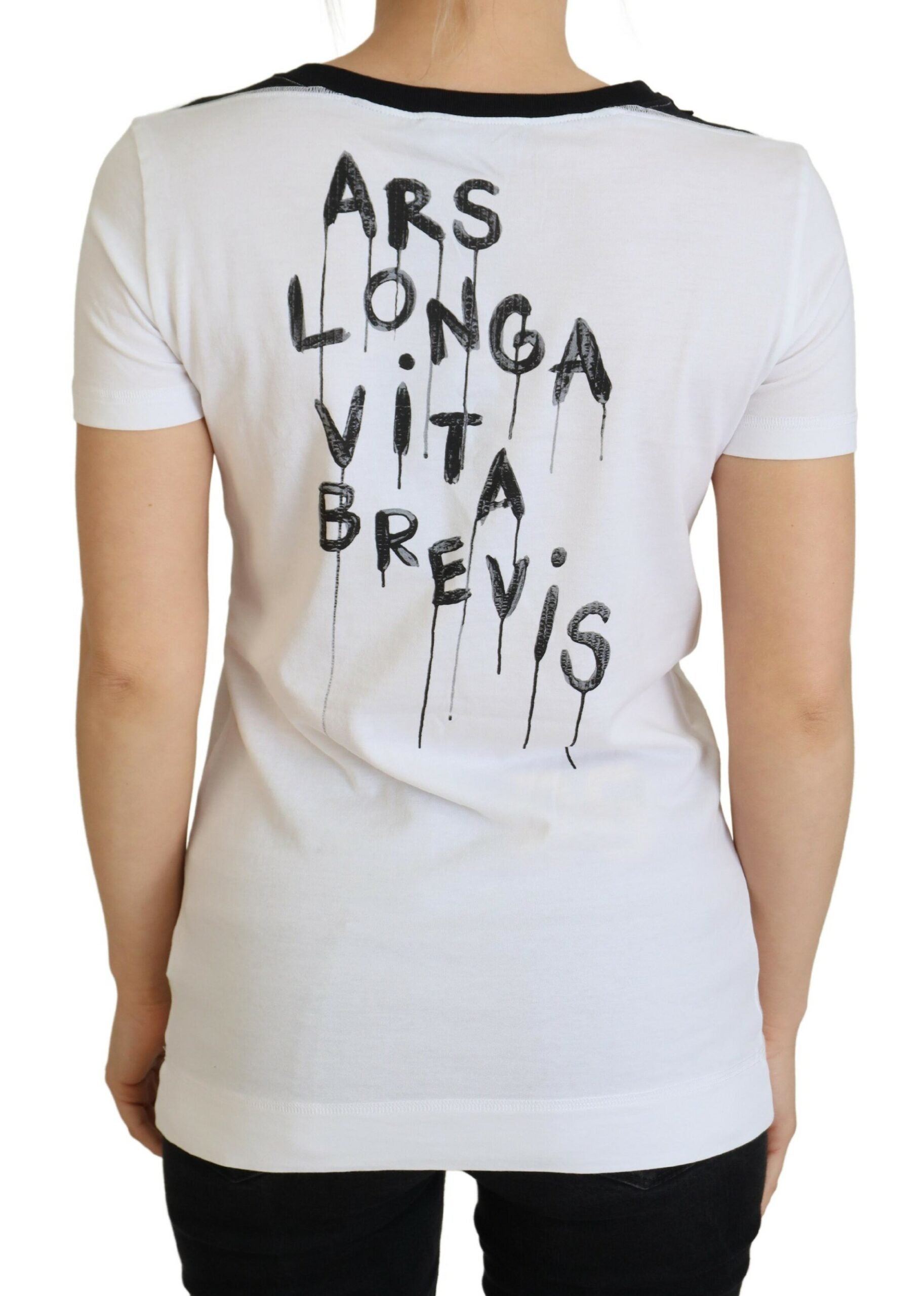 Dolce & Gabbana White Cotton Women's Crewneck Women's T-shirt
