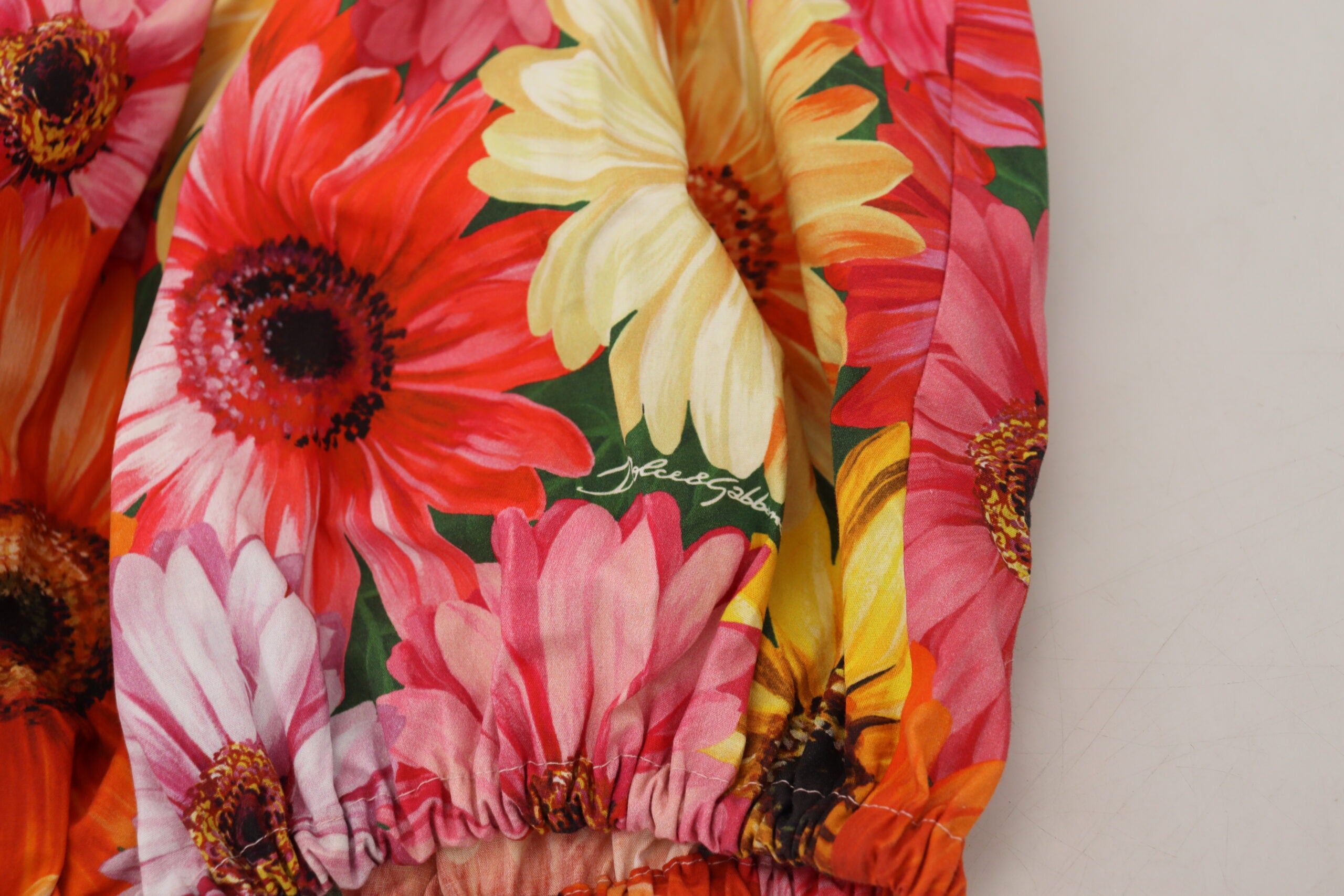 Dolce & Gabbana Floral Elegance Sleeveless Cropped Women's Top