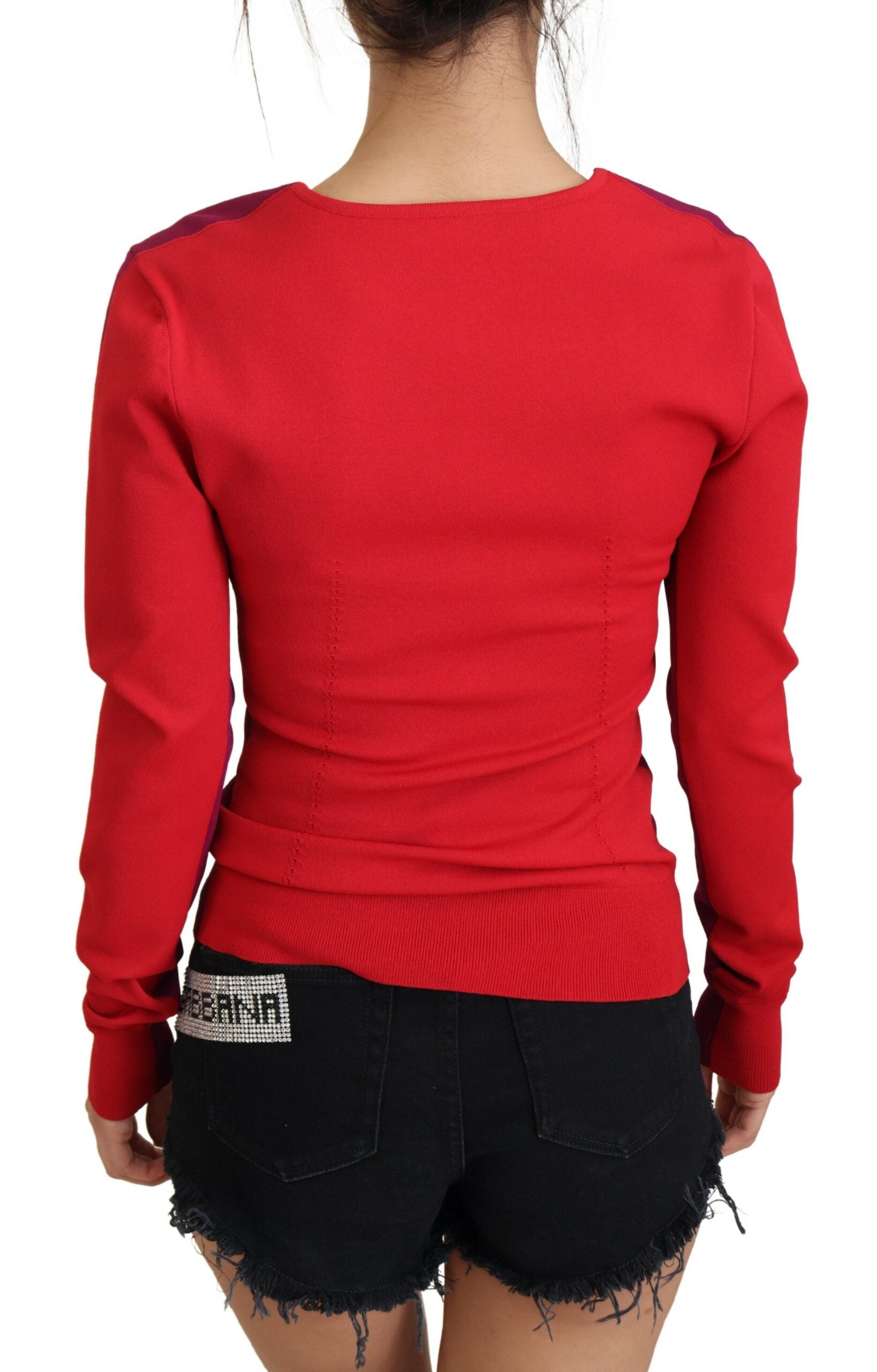 Dolce & Gabbana Multicolor Viscose Square Neck Pullover Women's Sweater