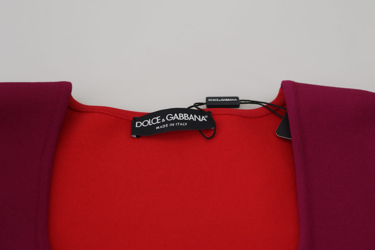 Dolce & Gabbana Multicolor Viscose Square Neck Pullover Women's Sweater