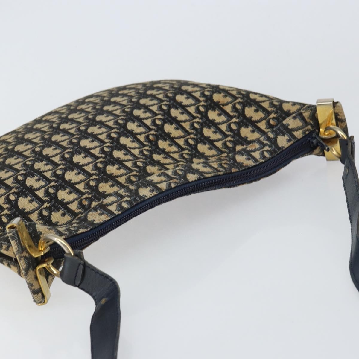 Christian Dior Vintage Trotter Canvas Navy Canvas Shoulder Bag Bag (Pre-Owned)