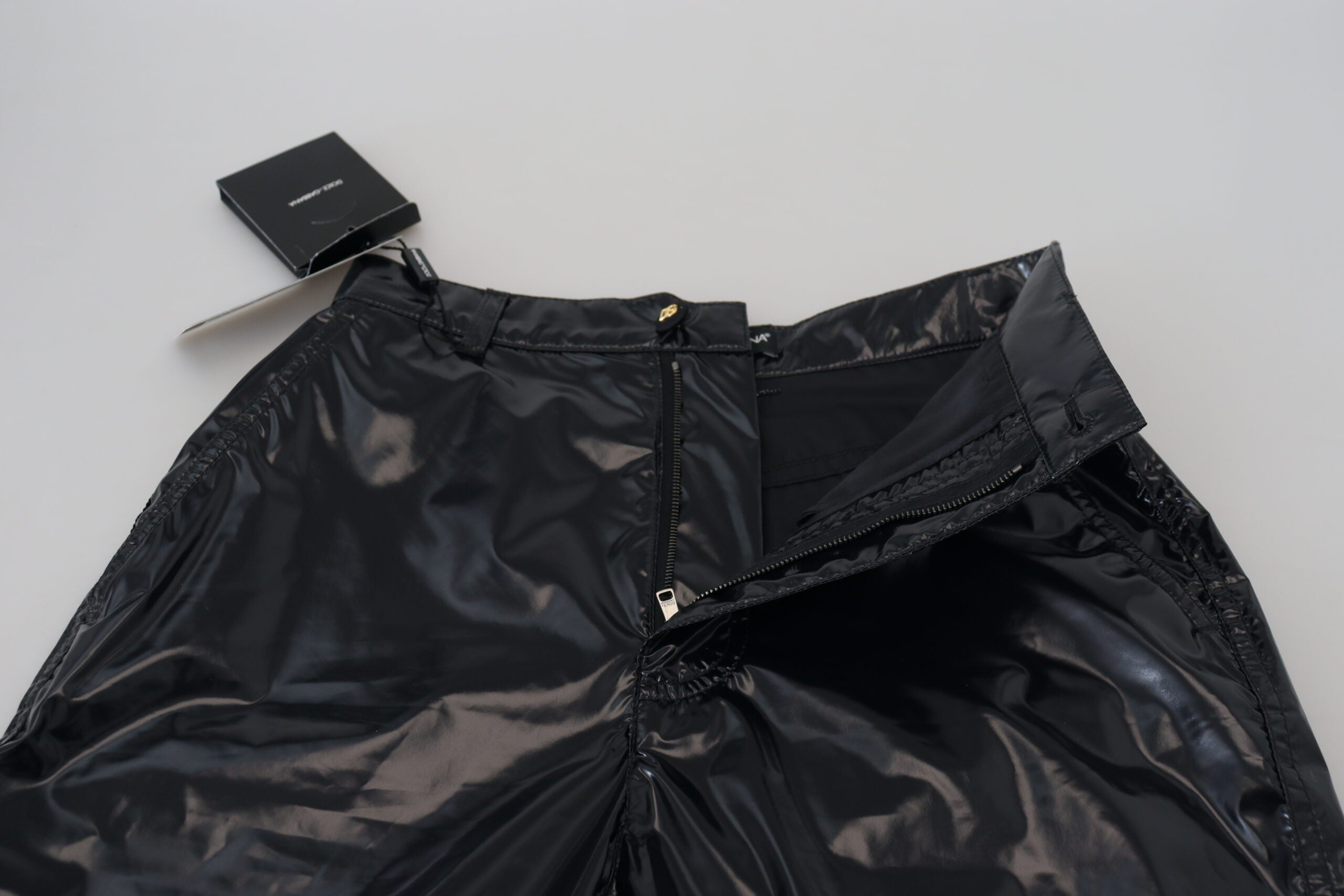 Dolce & Gabbana Black Nylon High Waist Skinny Women's Pants