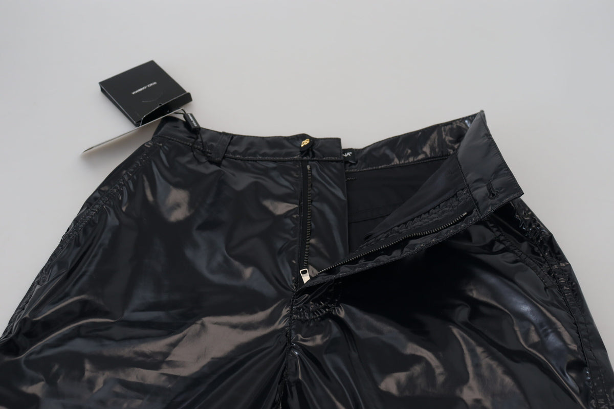 Dolce & Gabbana Black Nylon High Waist Skinny Women's Pants