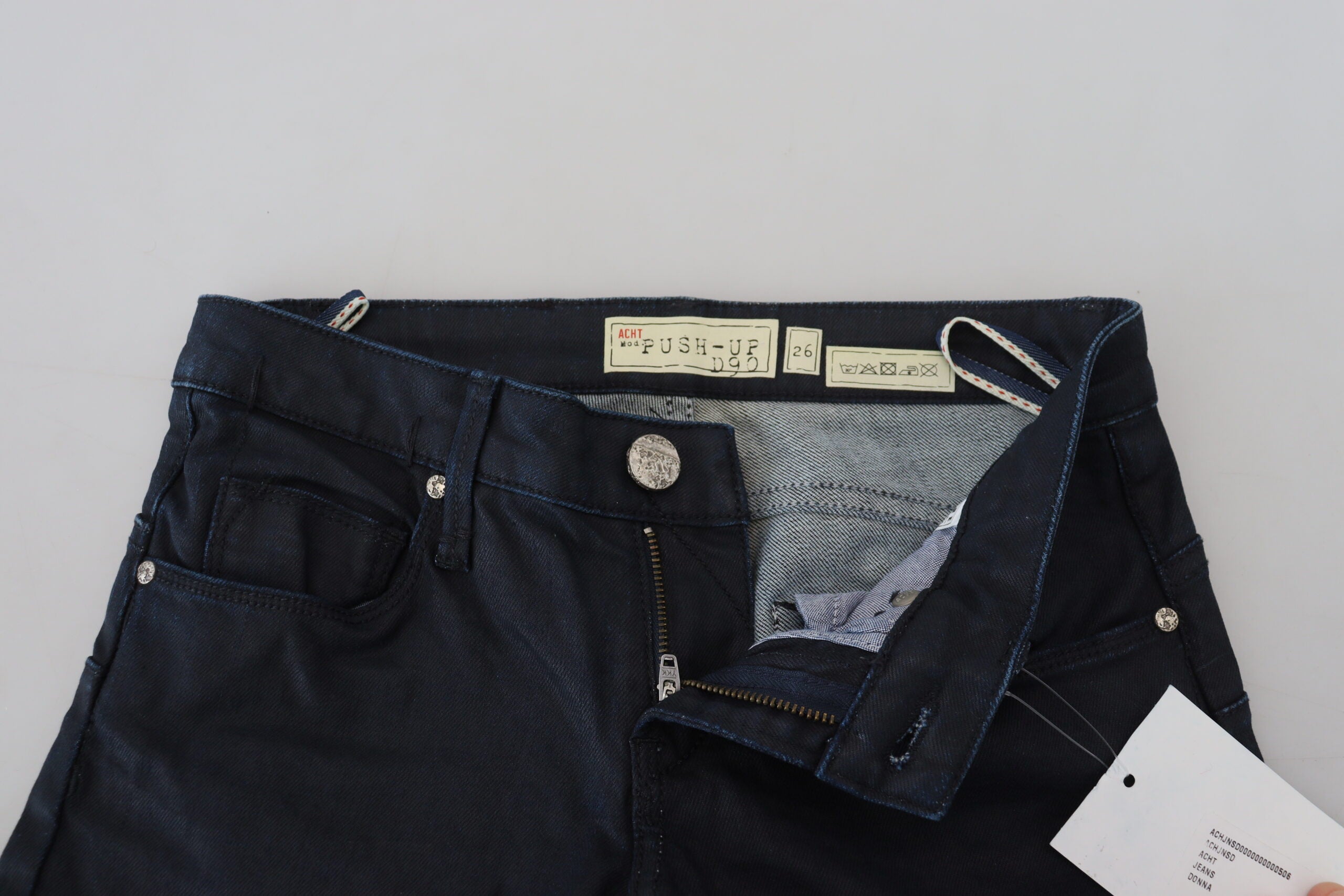 Acht Blue Cotton Low Waist Slim Fit Women Casual Denim Women's Jeans