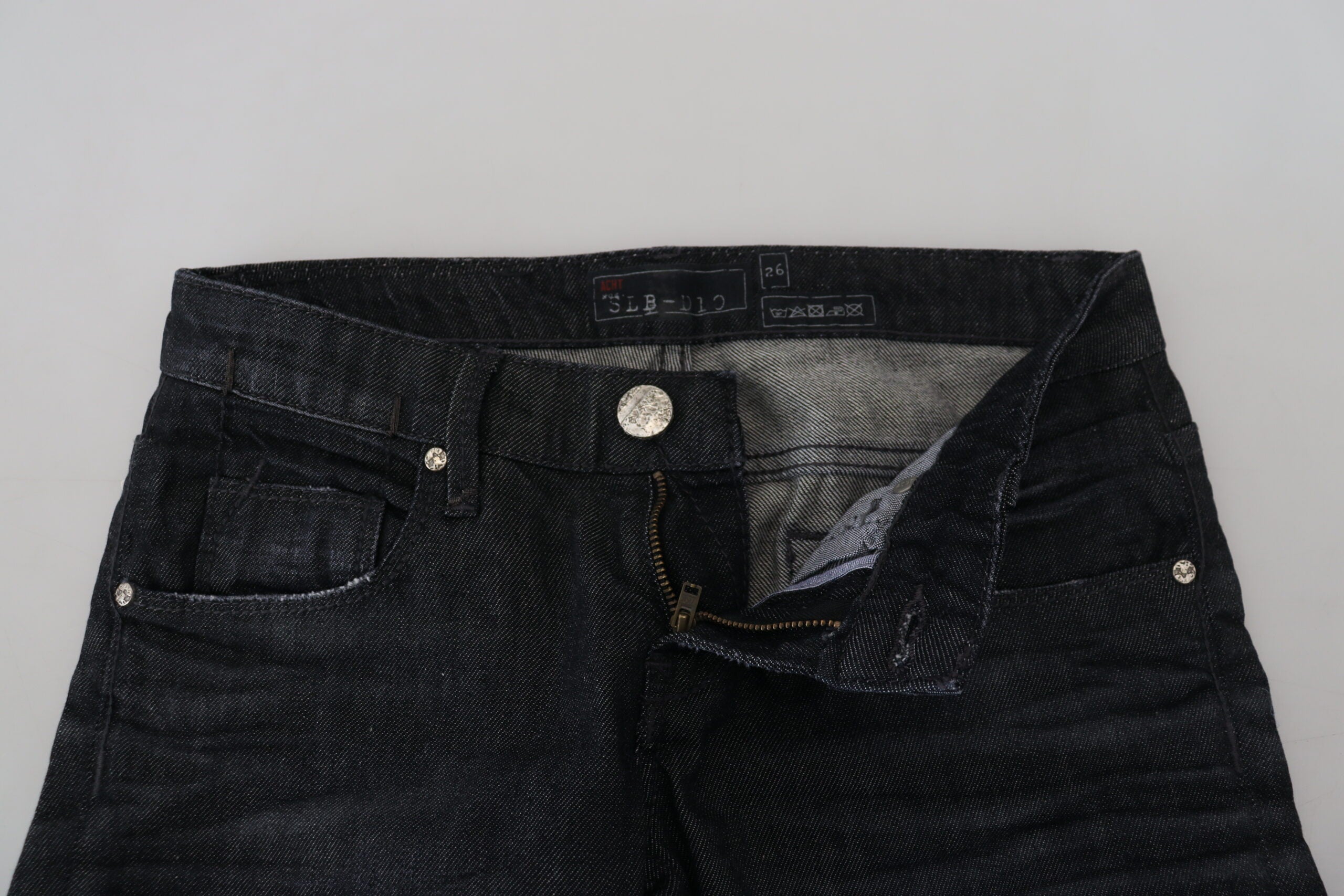 Acht Chic Black Low Waist Straight Women's Jeans