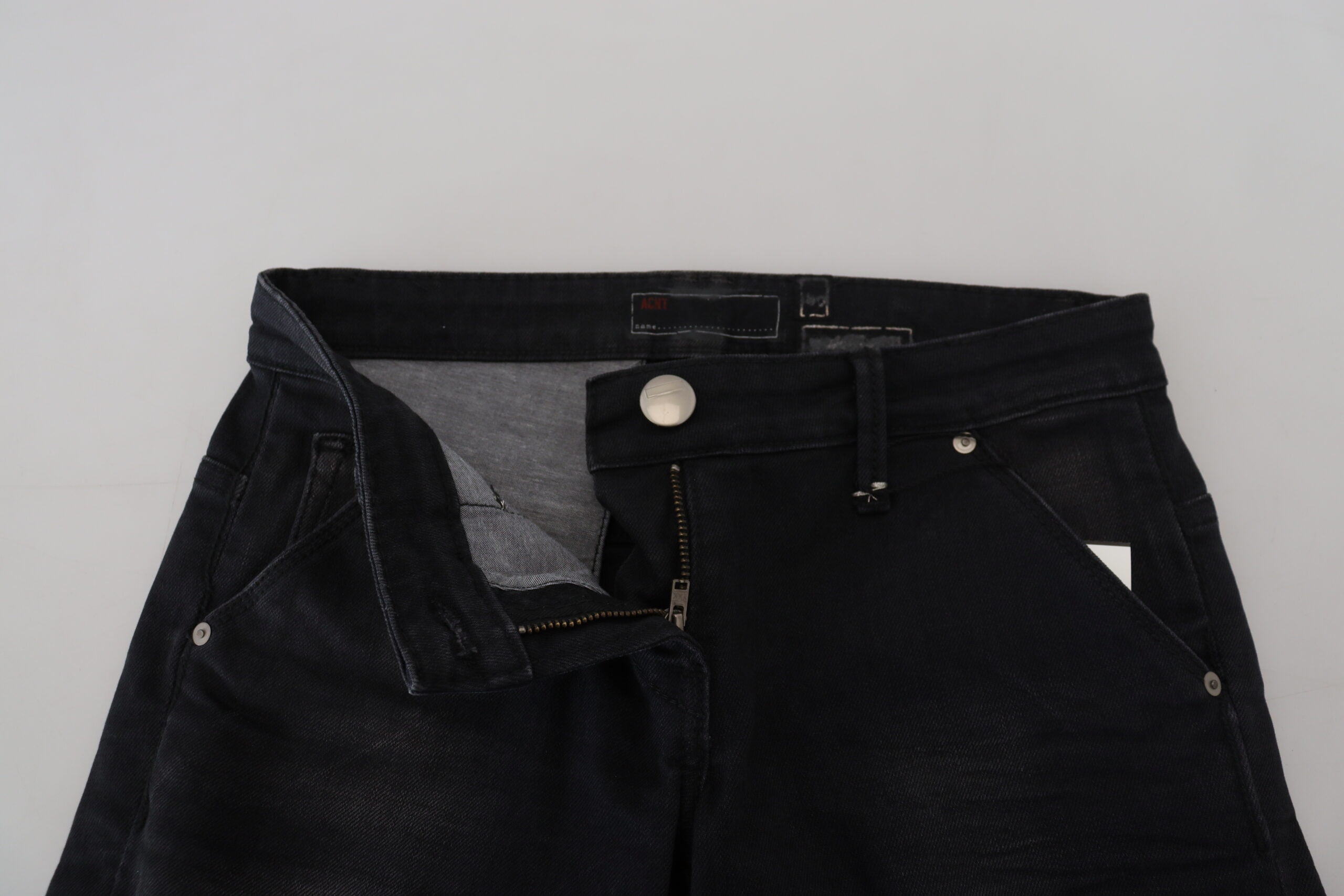 Acht Black Washed Cotton Skinny Women Casual Denim Women's Jeans