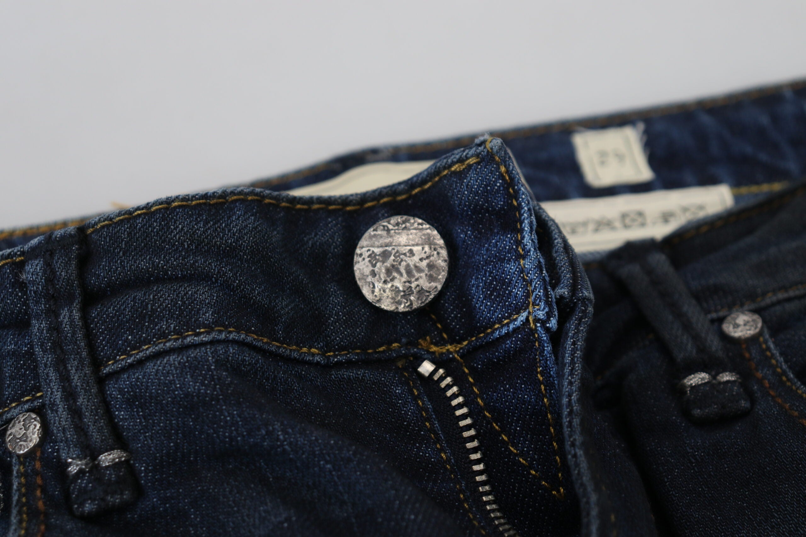 Acht Blue Cotton Skinny Low Waist Women Casual Denim Women's Jeans