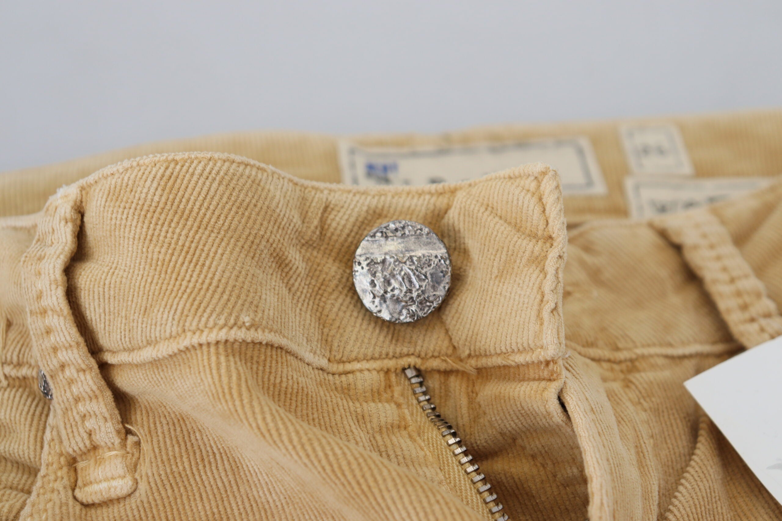 Acht Brown Cotton Corduroy Low Waist Women Casual Women's Jeans