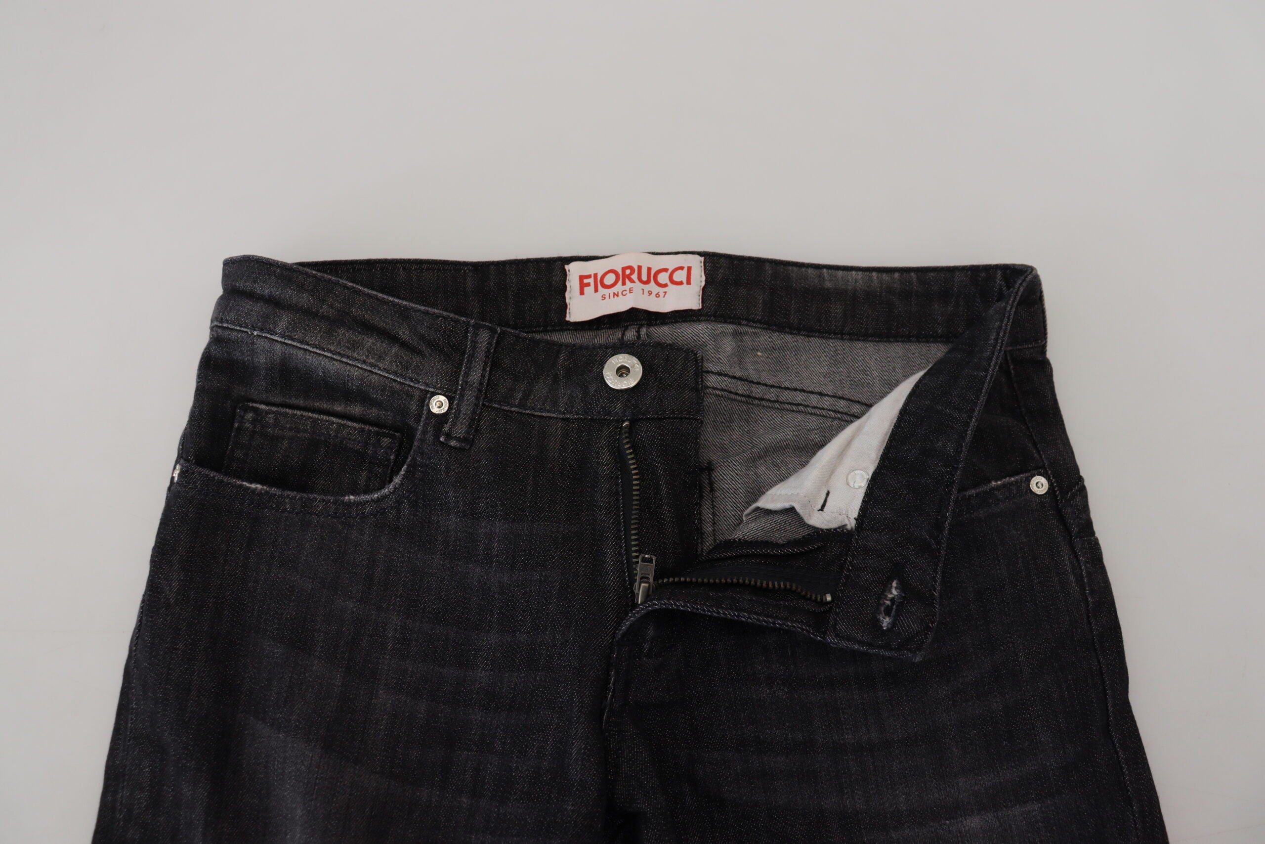 Fiorucci Black Cotton Low Waist Skinny Women Casual Women's Jeans