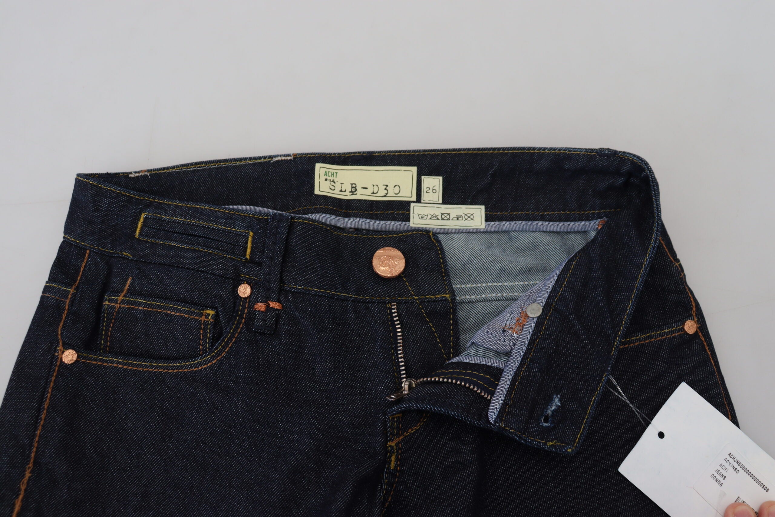 Acht Blue Cotton Low Waist Slim Fit Women Casual Women's Jeans