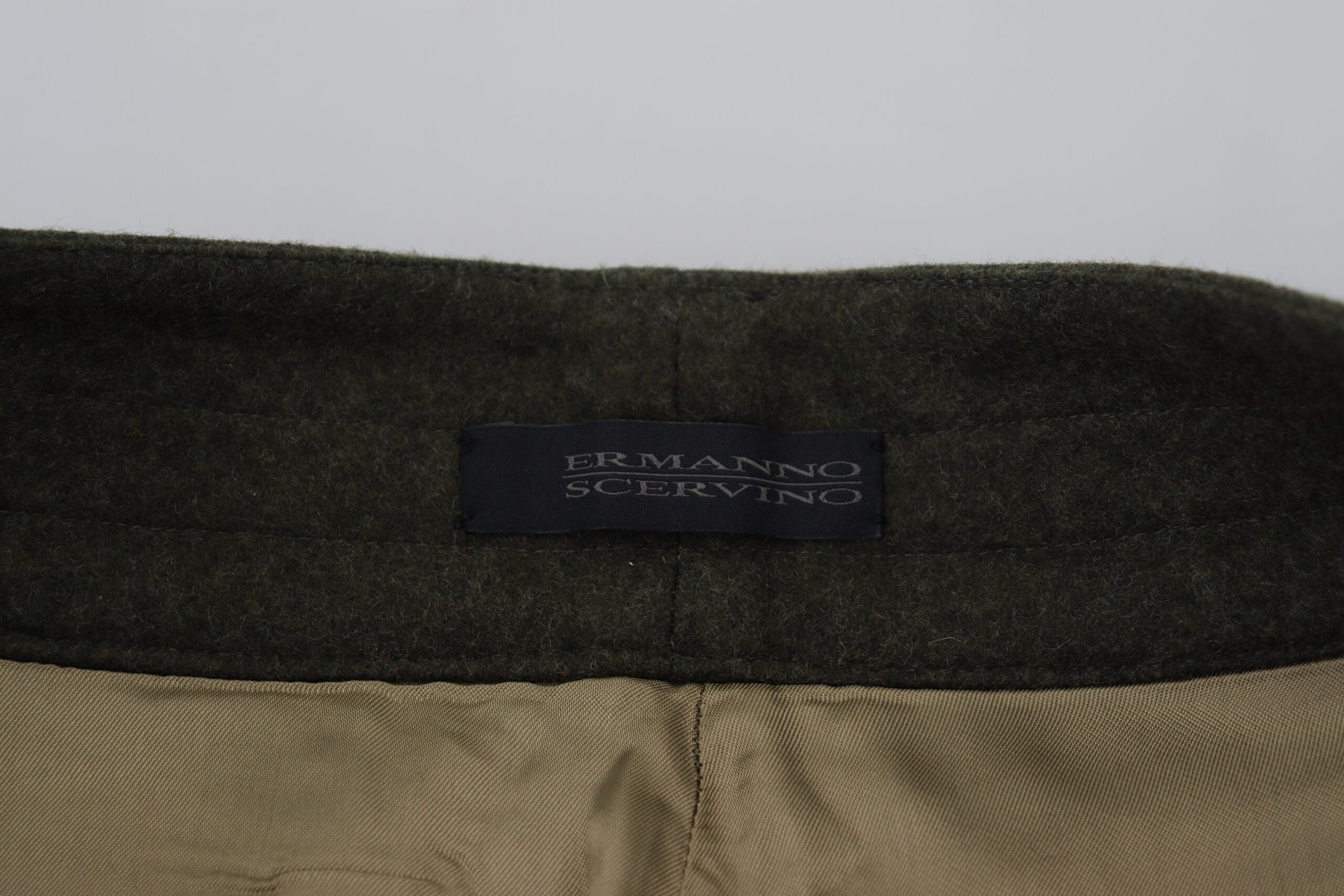 Ermanno Scervino Elegant Tapered Green Wool-Blend Women's Pants