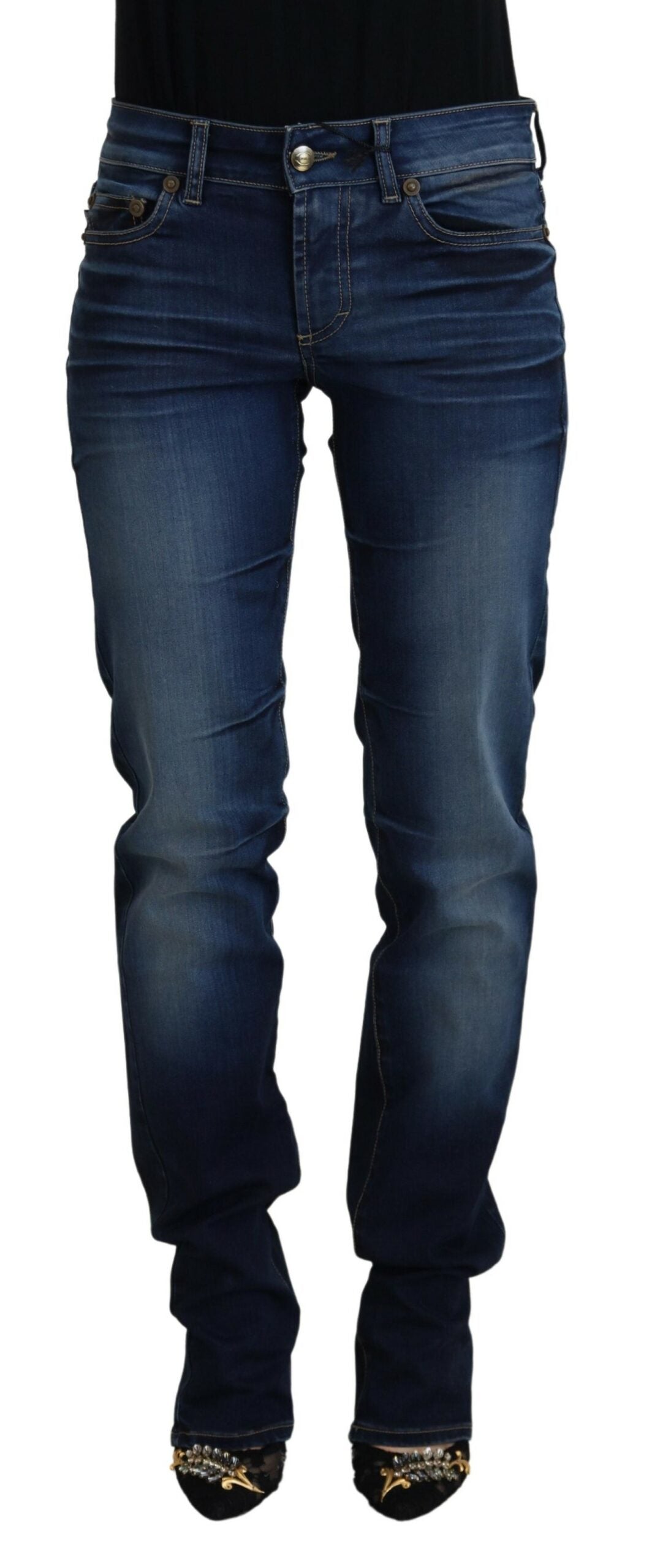 Just Cavalli Blue Cotton Women Casual Denim Women's Jeans