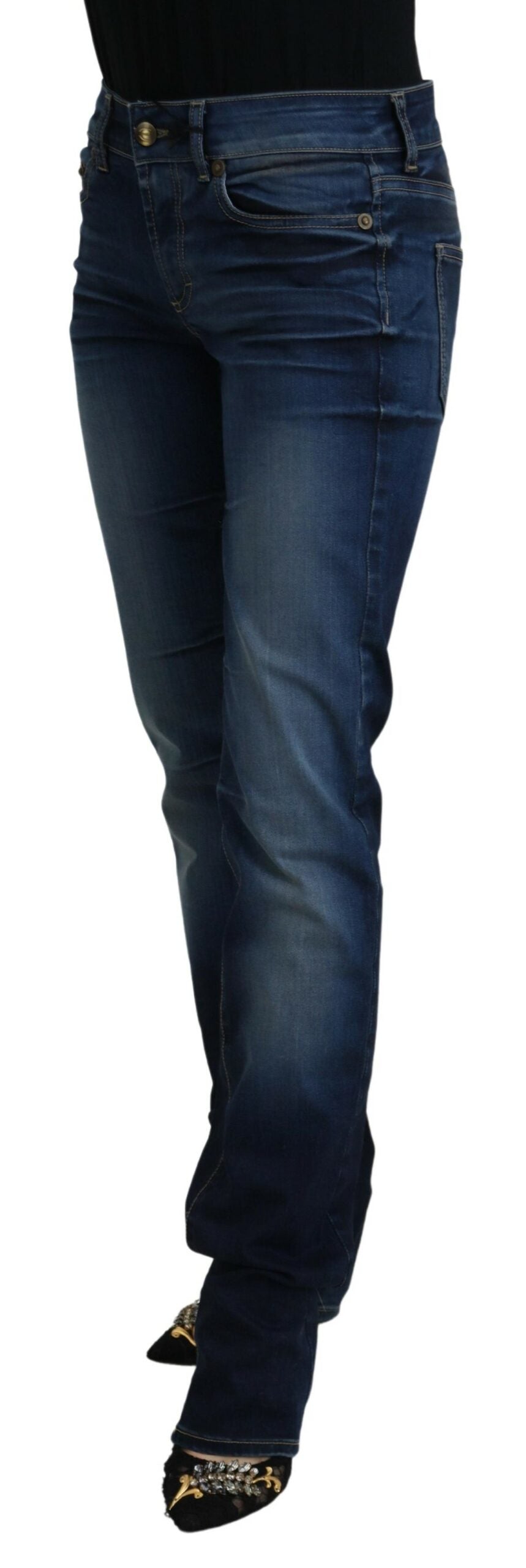 Just Cavalli Blue Cotton Women Casual Denim Women's Jeans
