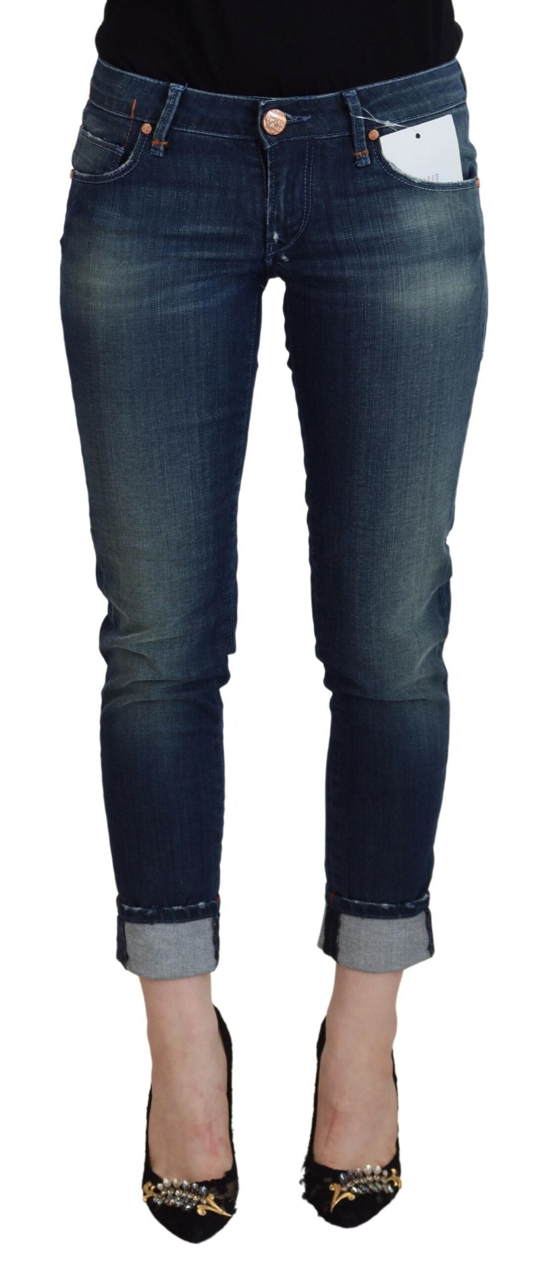 Acht Blue Cotton Slim Fit Women Casual Denim Women's Jeans