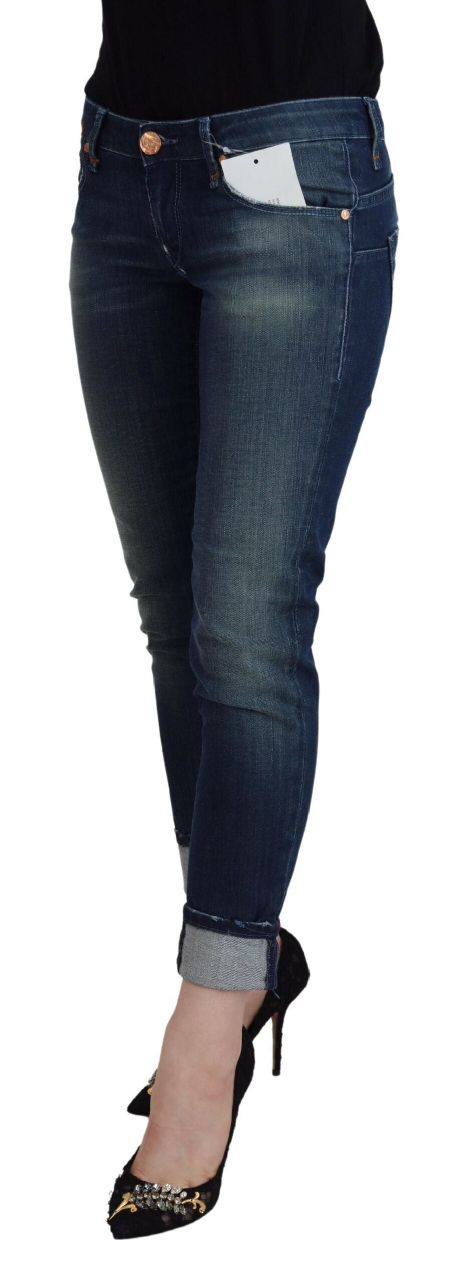 Acht Blue Cotton Slim Fit Women Casual Denim Women's Jeans