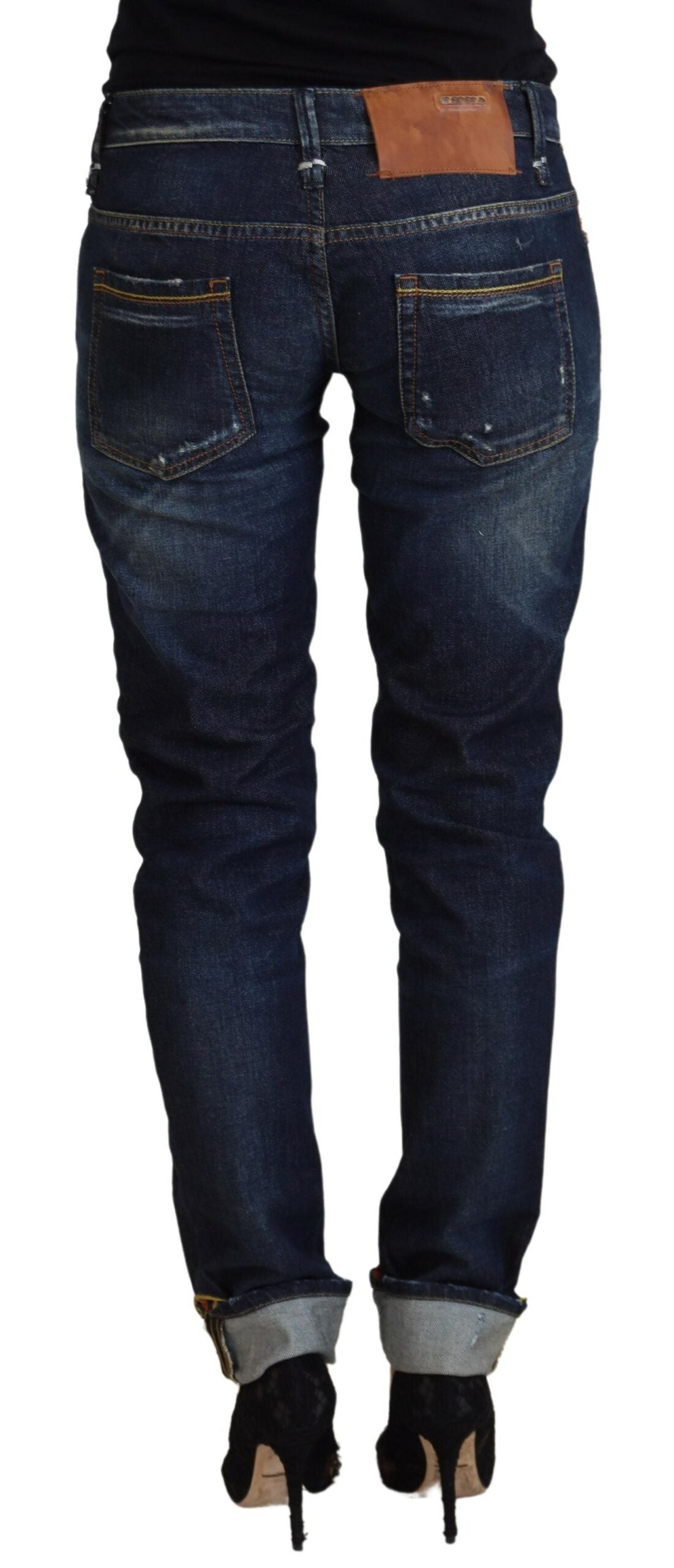 Acht Blue Cotton Slim Fit Women Casual Denim Women's Jeans