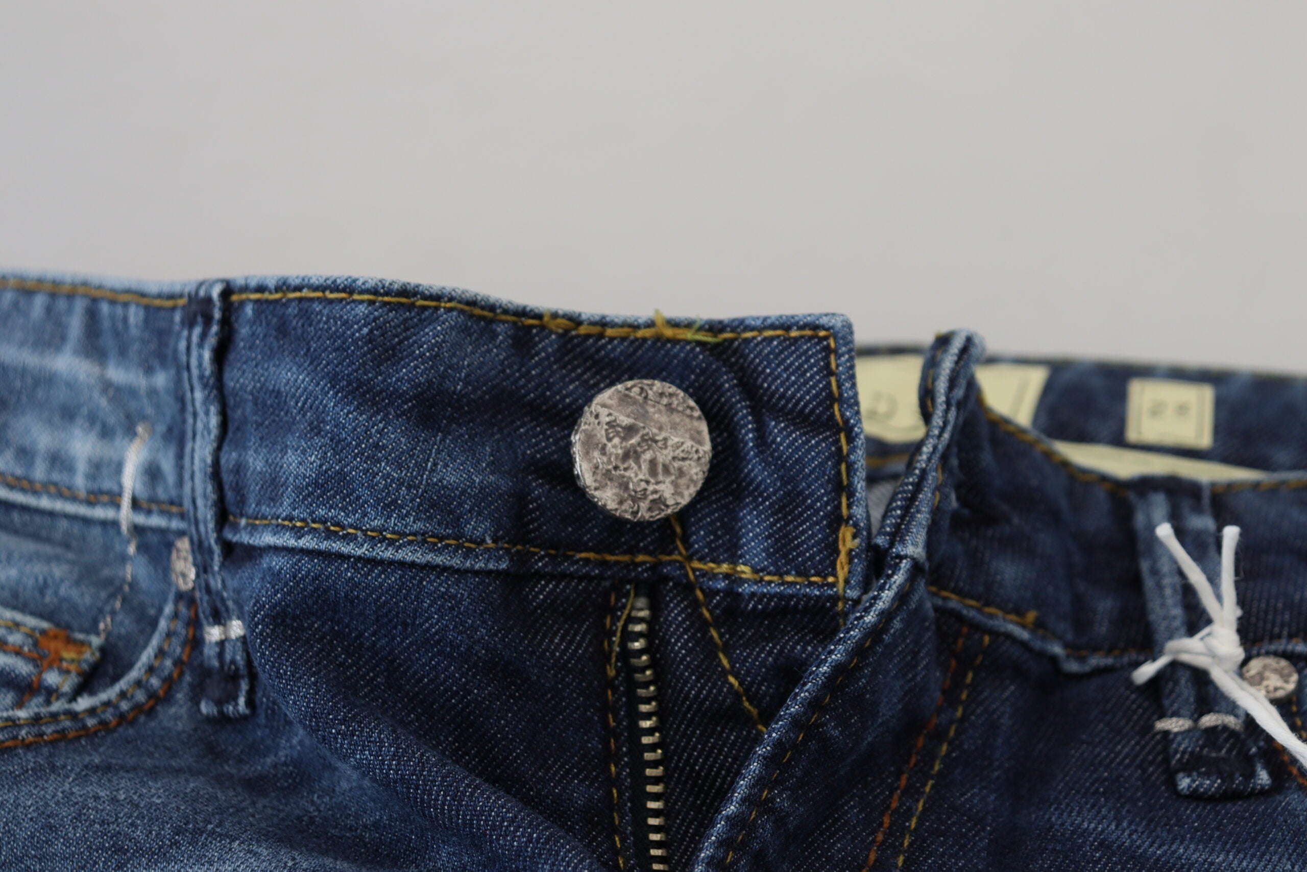 Acht Blue Washed Cotton Slim Fit Women Denim Women's Jeans