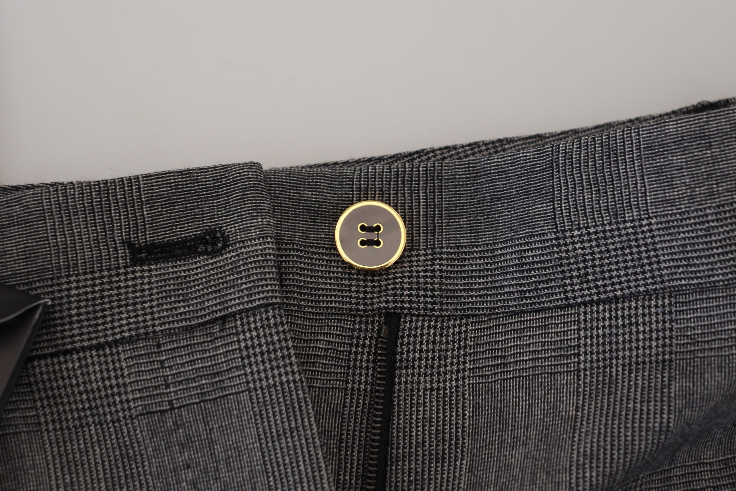 Dolce & Gabbana Gray High Waist Women Wool Women's Pants