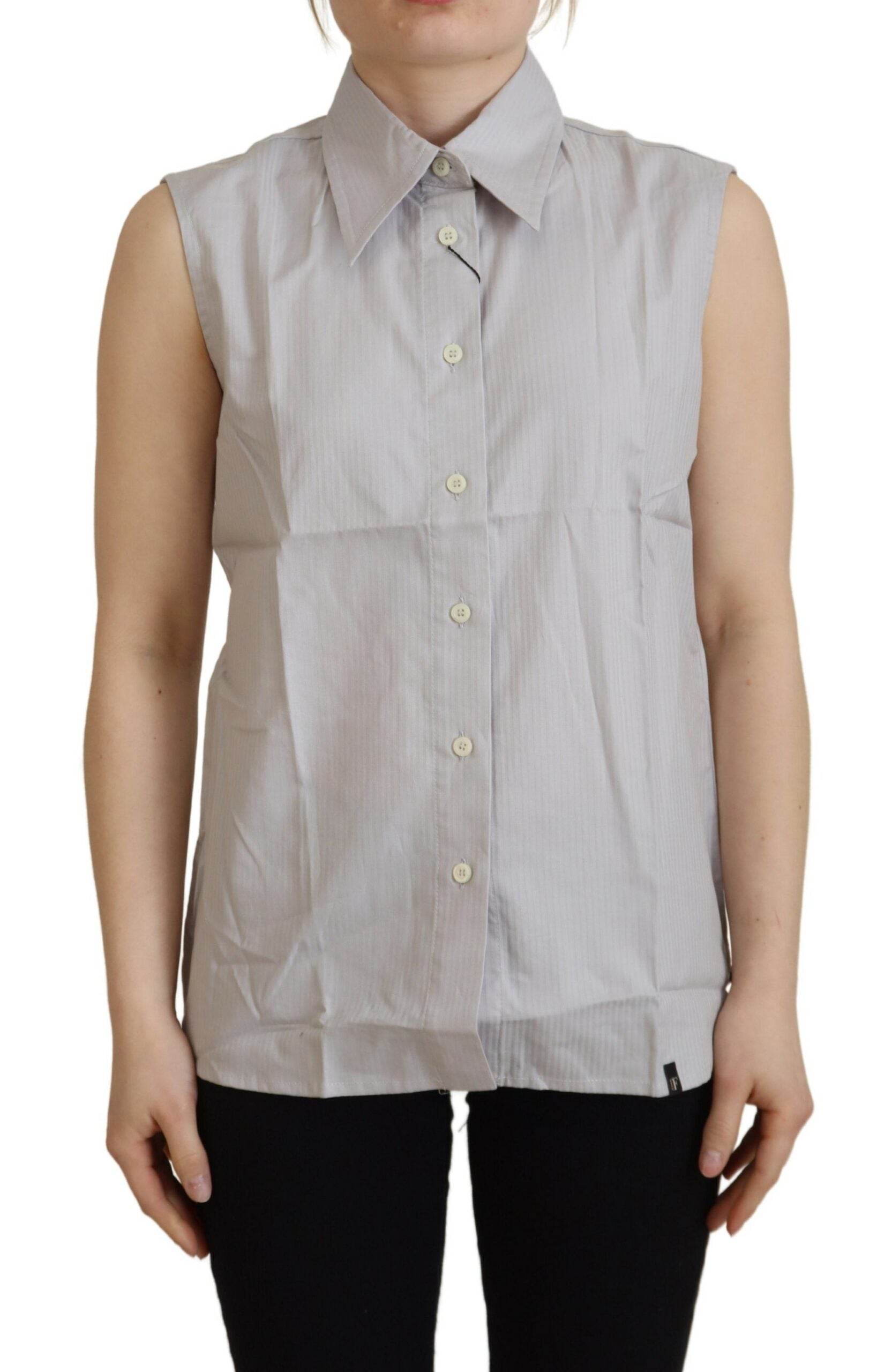 Ferre Elegant Sleeveless Cotton Polo Women's Top