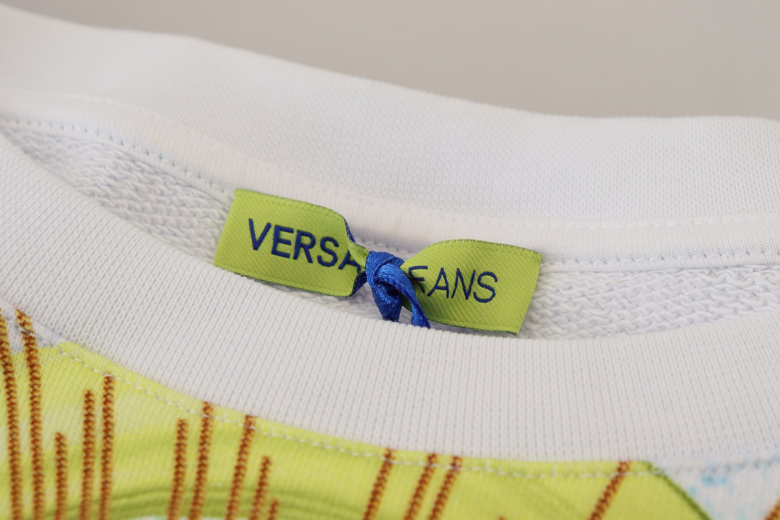Versace Jeans White Graphic Print Long Sleeves Women's Sweater