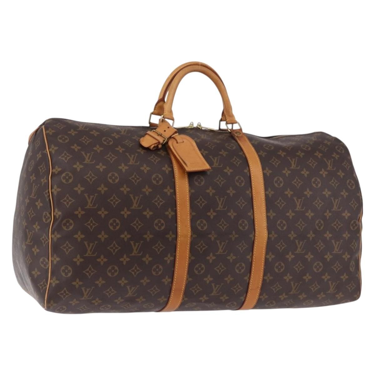 Louis Vuitton Keepall Monogram Brown Canvas Travel Bag Bag (Pre-Owned)