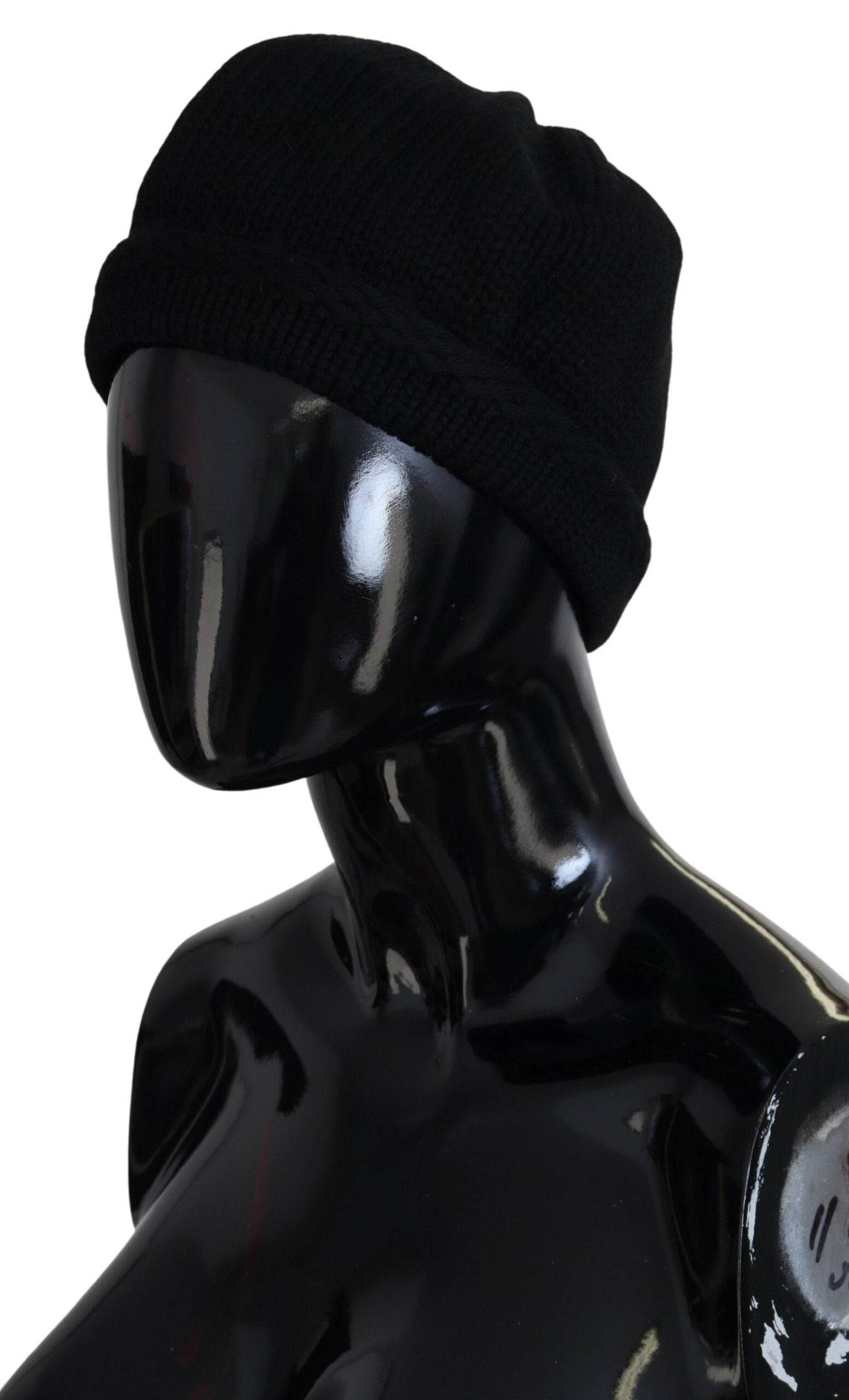 Dolce & Gabbana Elegant Black Virgin Wool Beanie Women's Hat