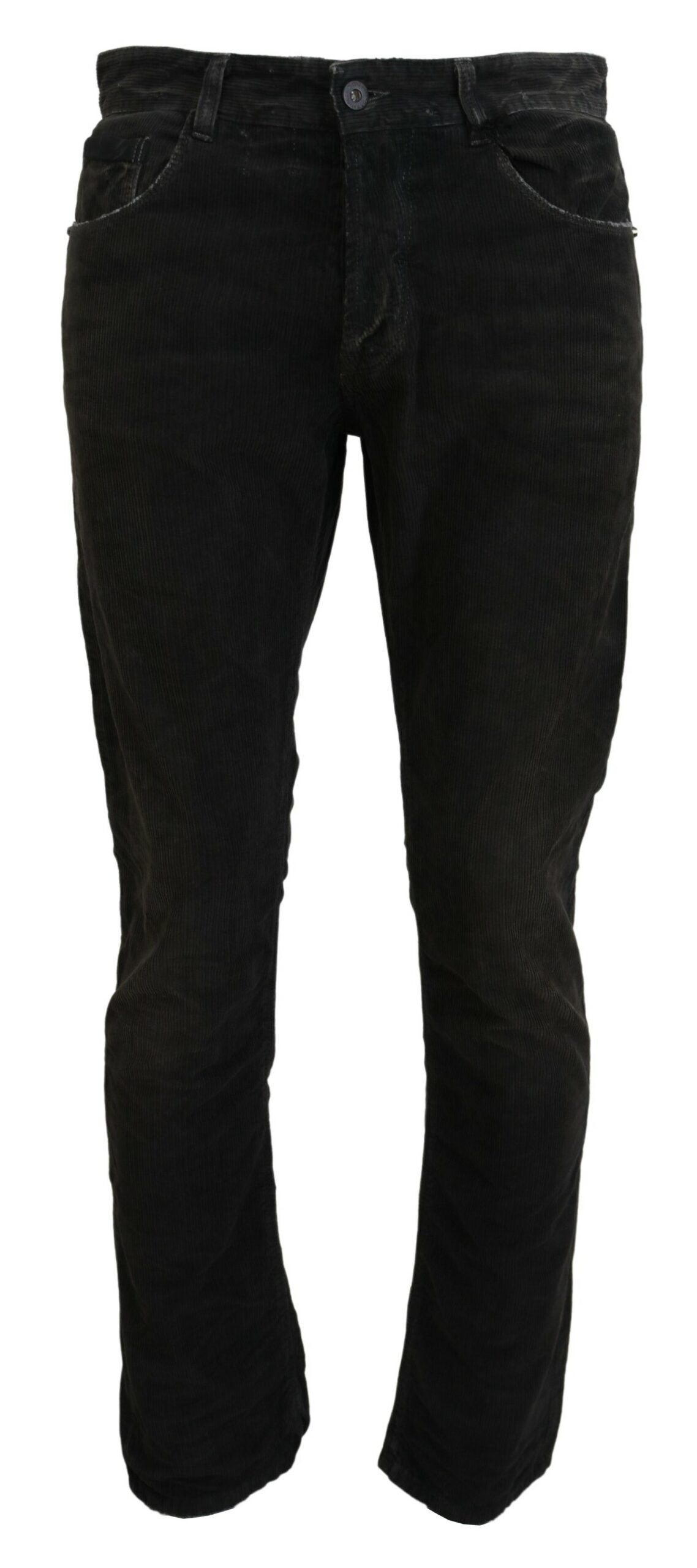 Costume National Gray Cotton Corduroy Men Casual Men's Jeans