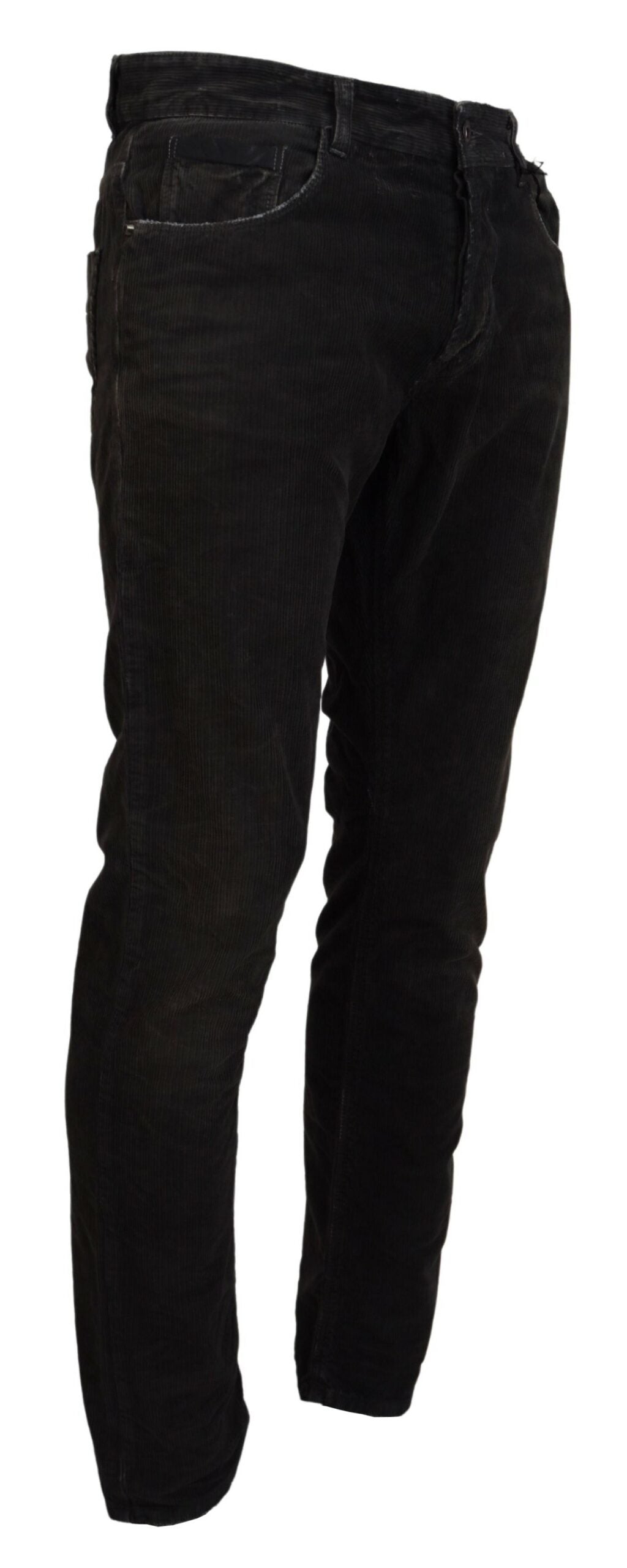 Costume National Gray Cotton Corduroy Men Casual Men's Jeans