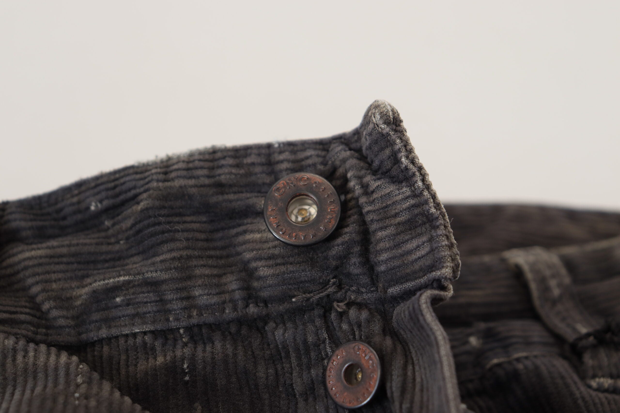 Costume National Gray Cotton Corduroy Men Casual Men's Jeans