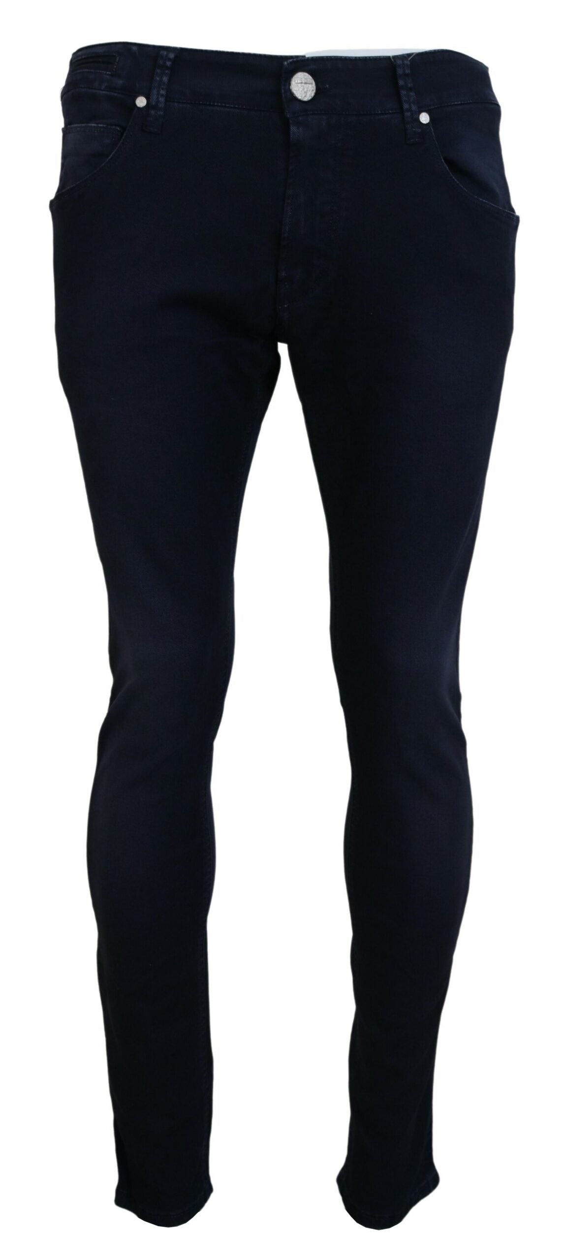 Acht Blue Cotton Tapered Slim Fit Men Casual Denim Men's Jeans
